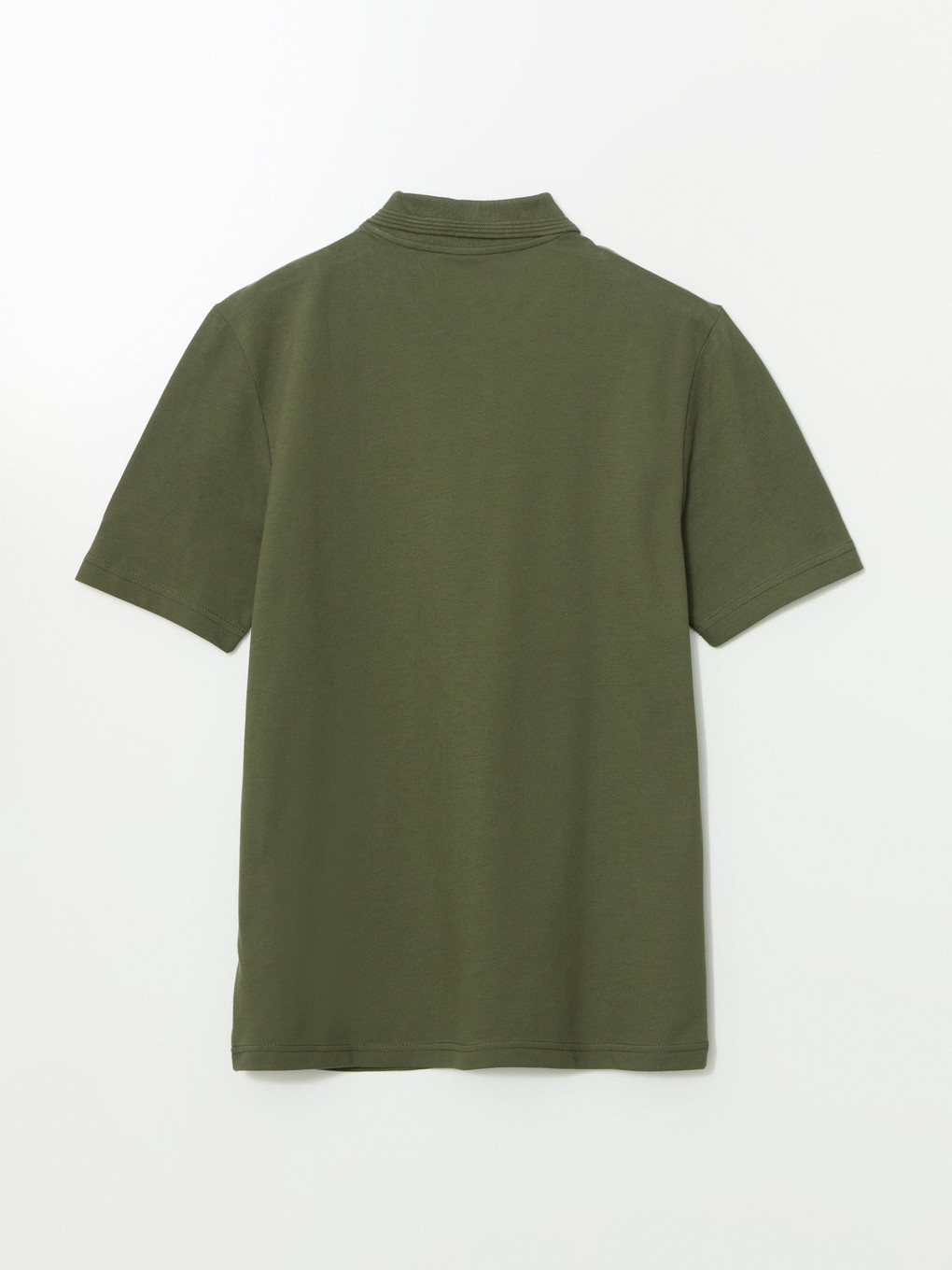 Polo Neck Short Sleeve Pique Men's T-shirt-1