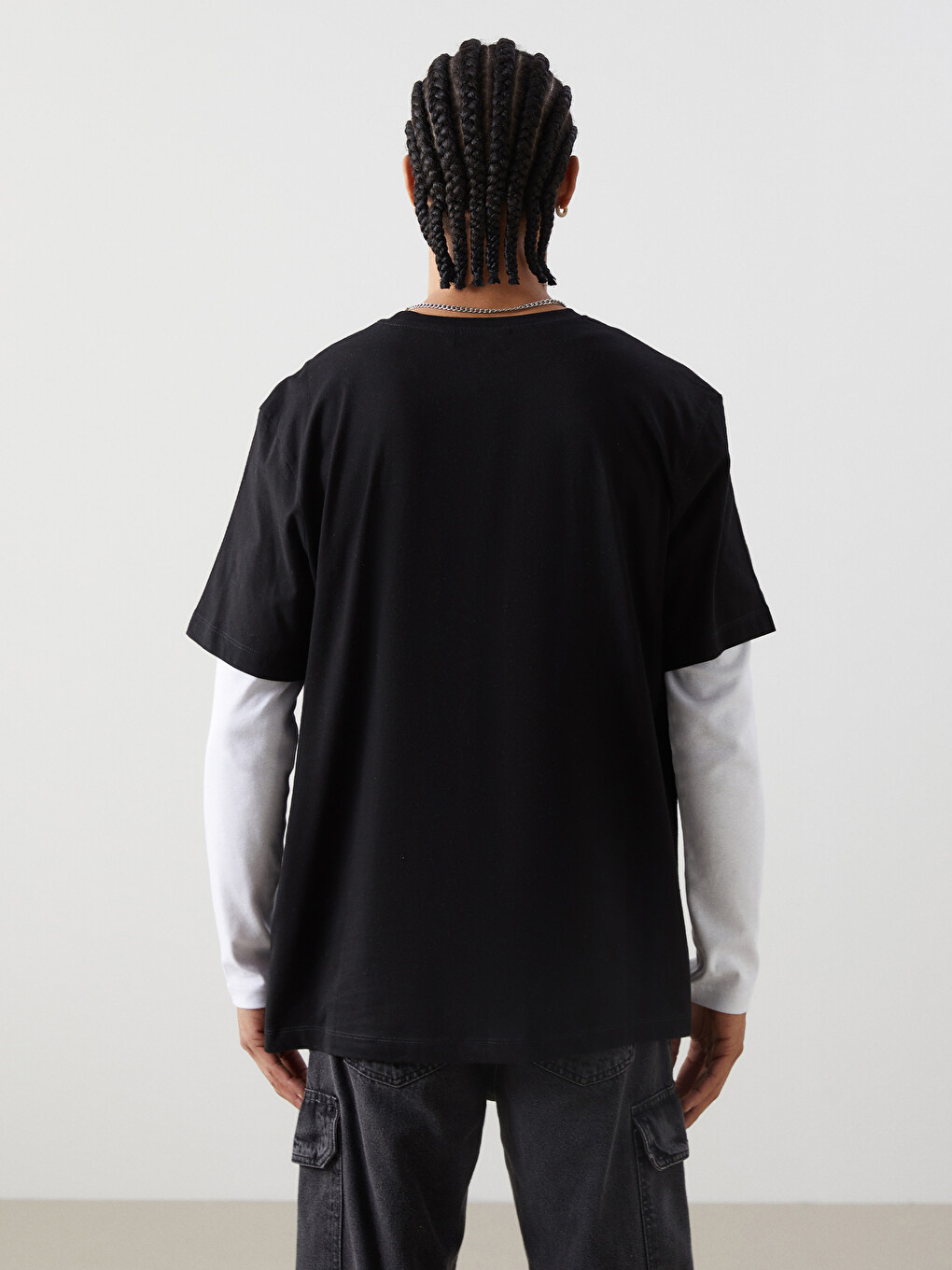 Crew Neck Short Sleeve Printed Combed Cotton Men's T-shirt-3