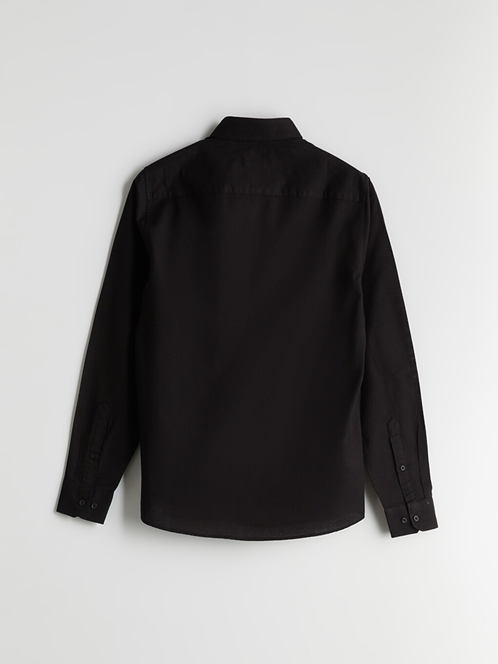 Slim Fit Long Sleeve Oxford Men's Shirt-11