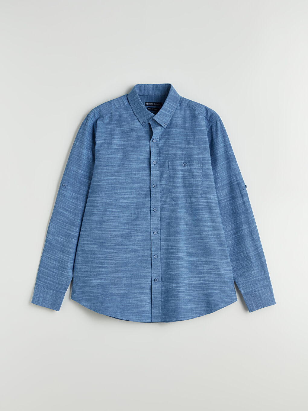 Regular Fit Long Sleeve Poplin Men's Shirt -S41947Z8-CRP
