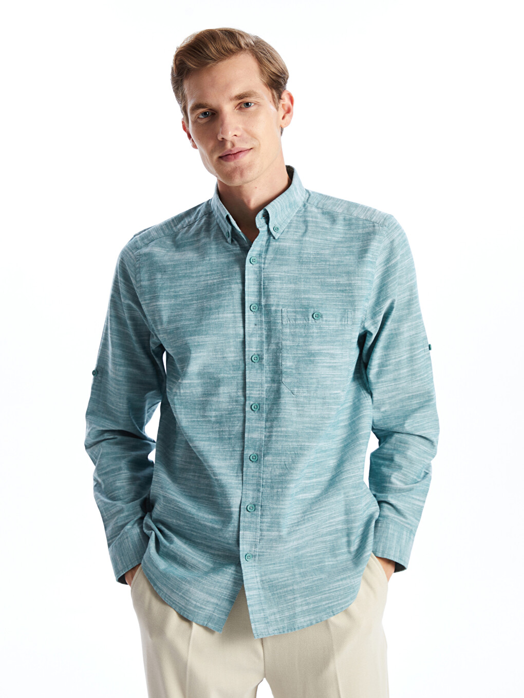 Regular Fit Long Sleeve Men's Shirt