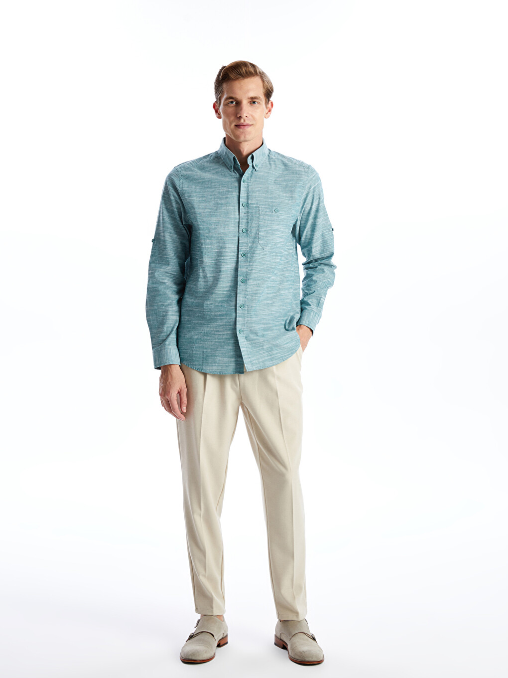 Regular Fit Long Sleeve Men's Shirt-1
