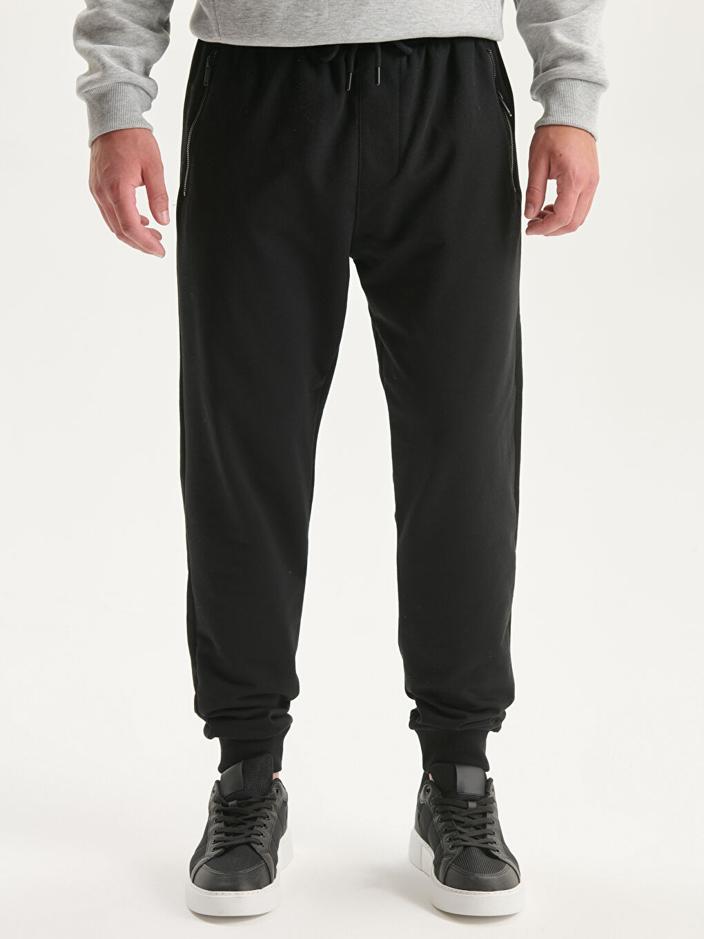 Siyah Slim Fit Erkek Jogger Eşofman Altı-1