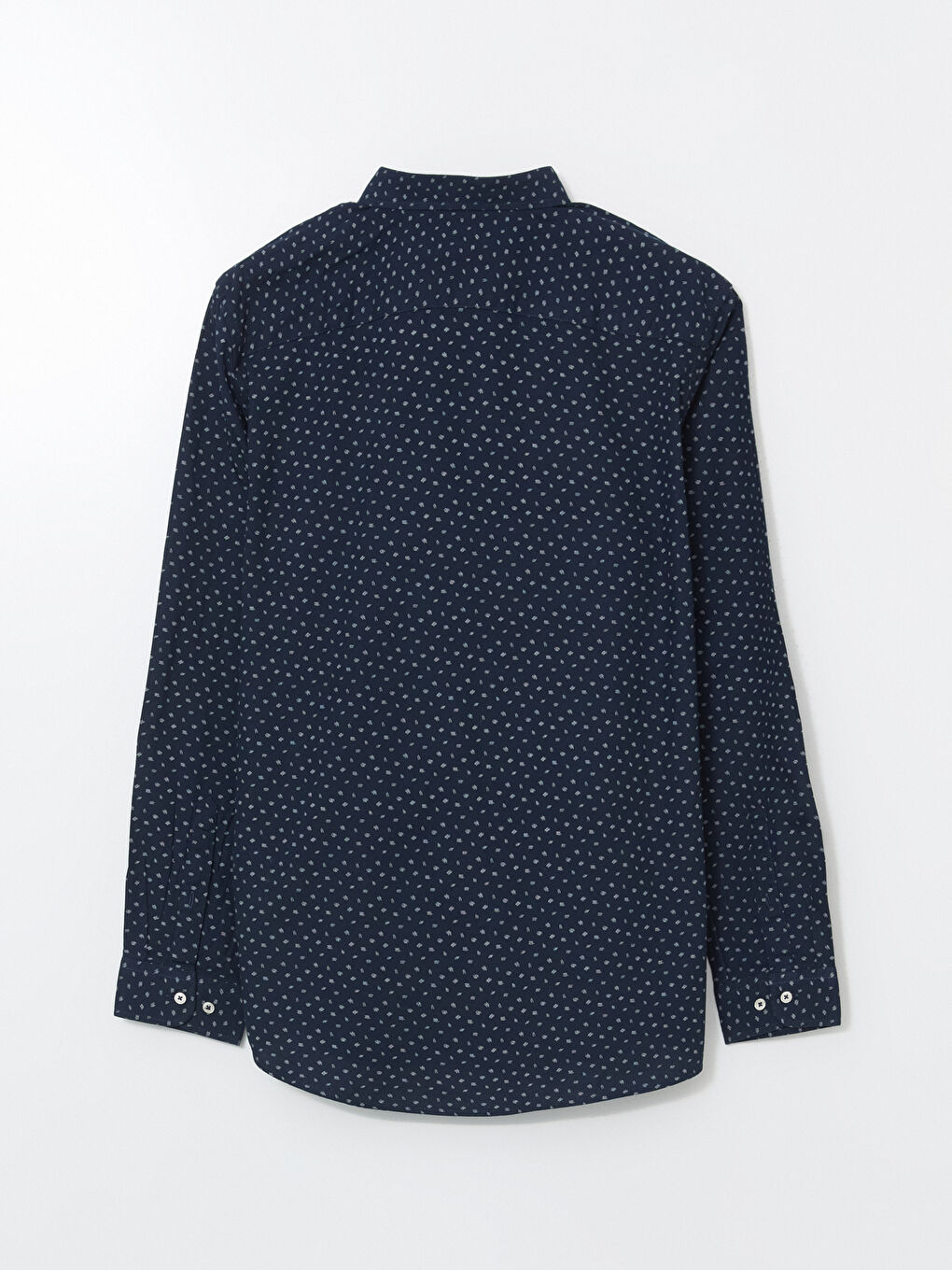 ерлерге арналған тар пішім ұзын жең жейде-5