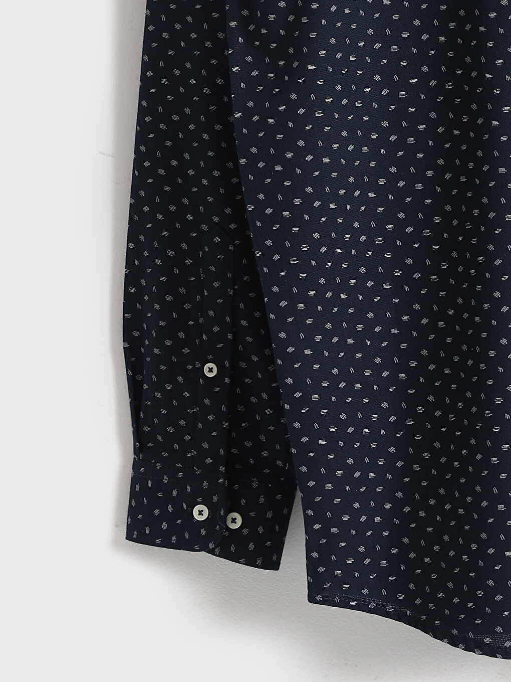 ерлерге арналған тар пішім ұзын жең жейде-7