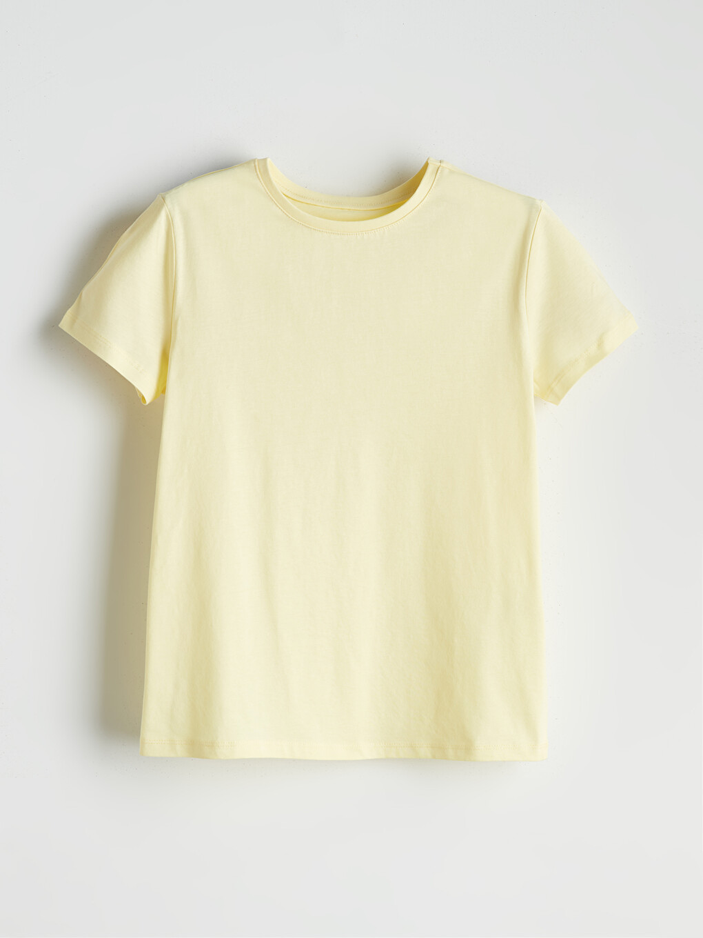 Crew Neck Plain Combed Cotton Girls T-shirt