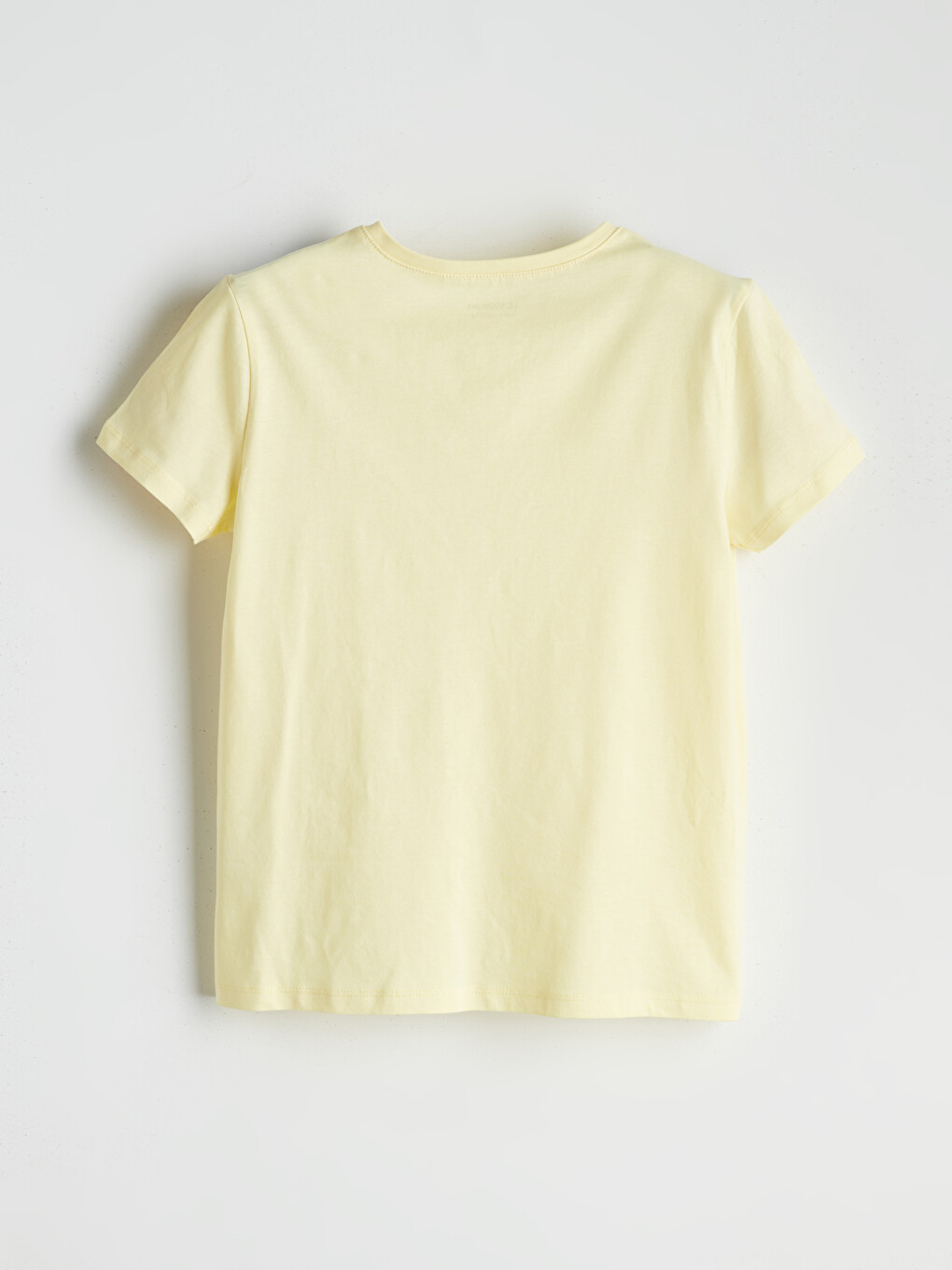 Crew Neck Plain Combed Cotton Girls T-shirt-1