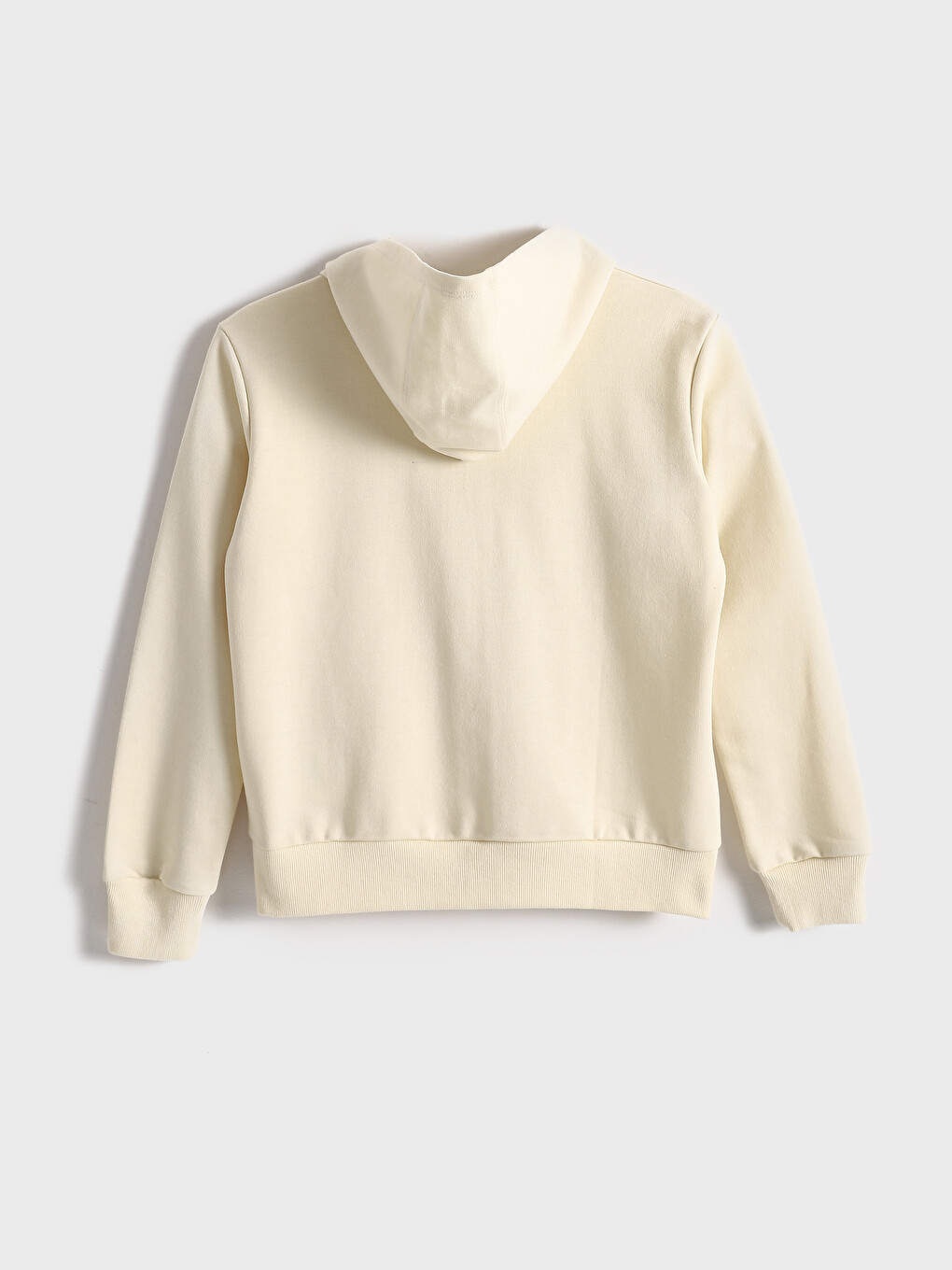 Hooded Basic Long Sleeve Girls' Zippered Sweatshirt-1