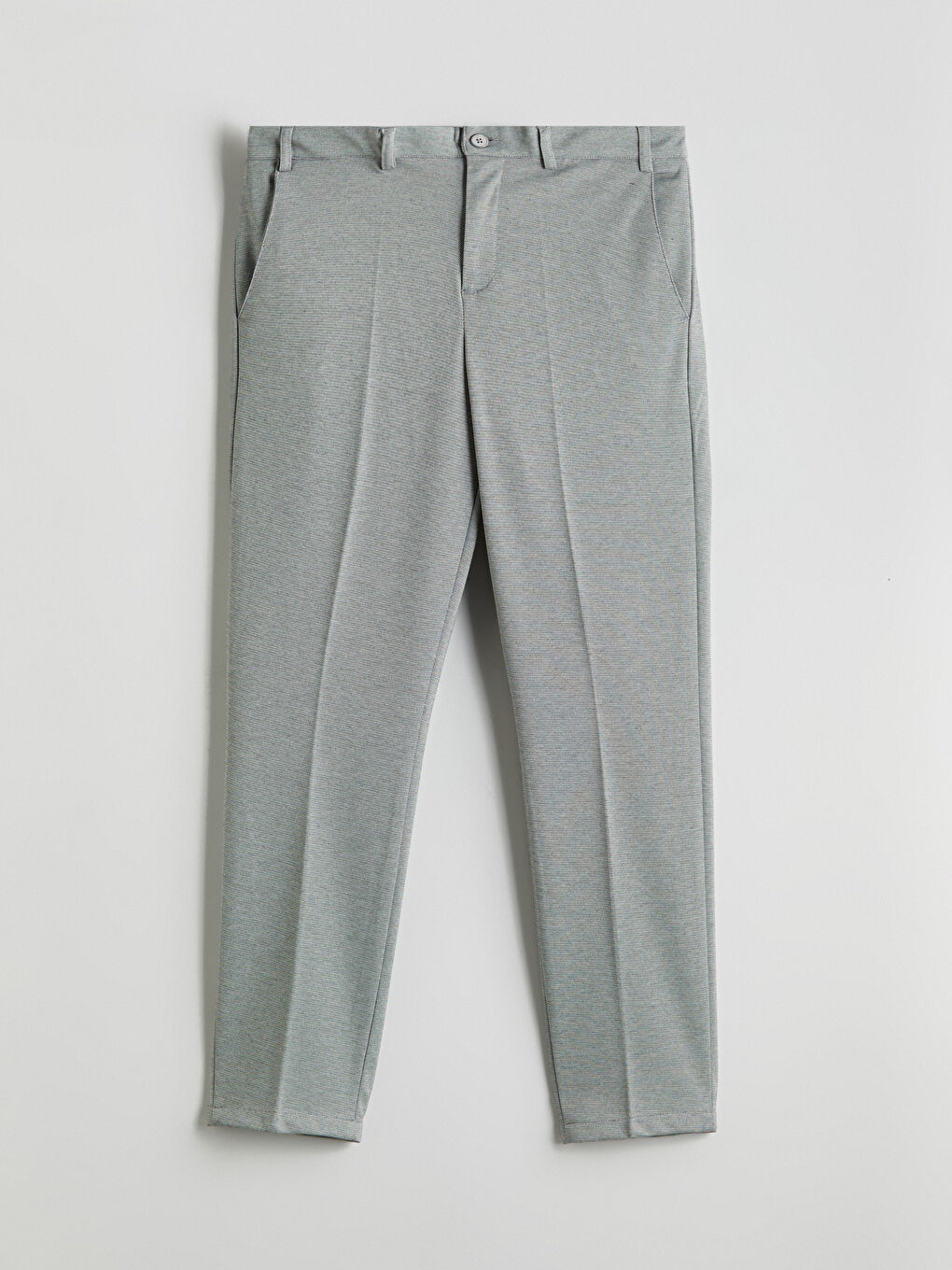Gri Dar Kalıp Erkek Chino Pantolon-4