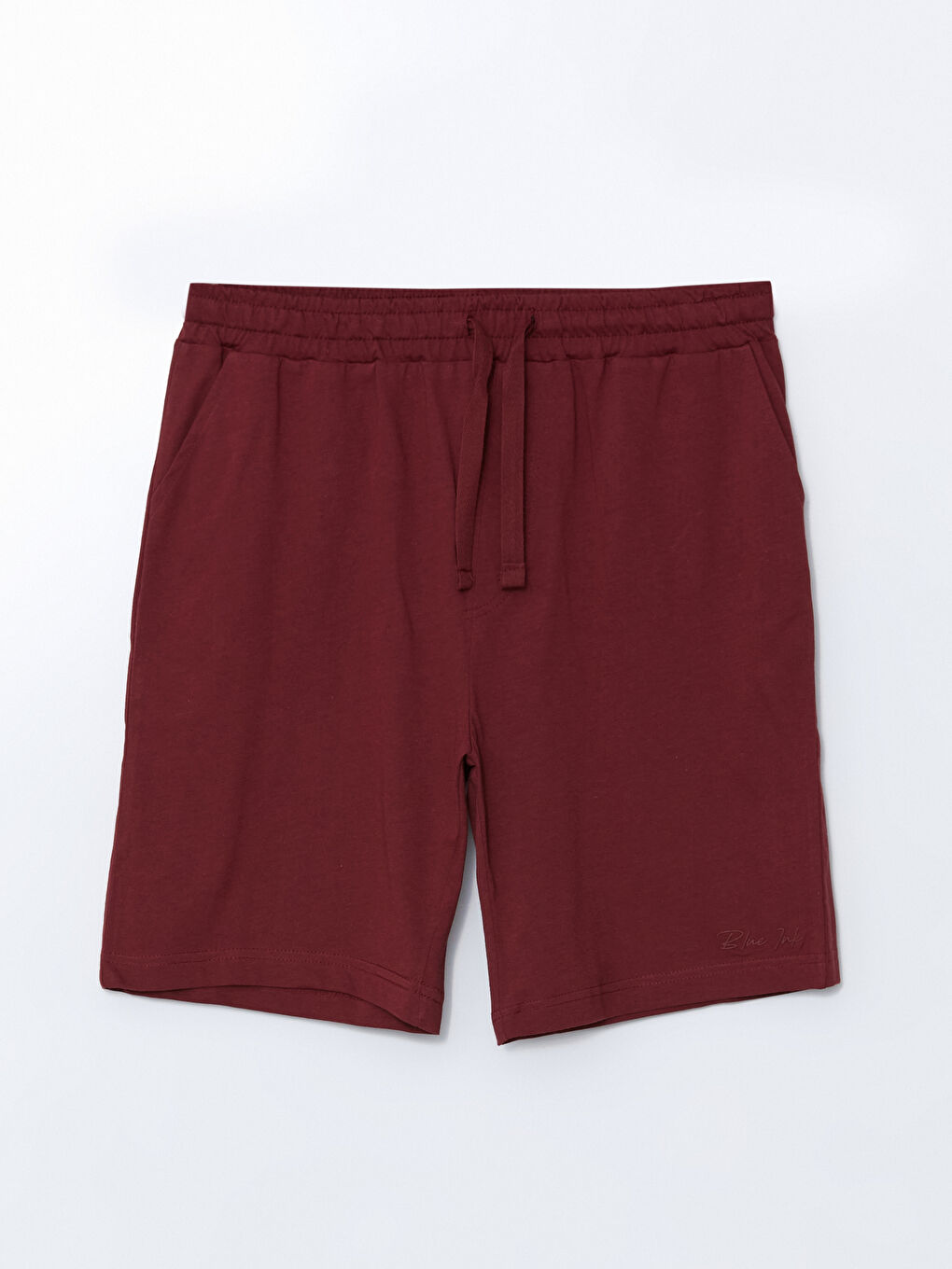 Bordo Slim Fit Erkek Pijama Alt Şort-4