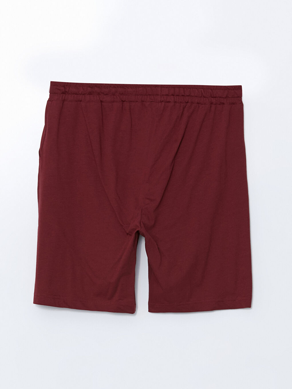 Bordo Slim Fit Erkek Pijama Alt Şort-5