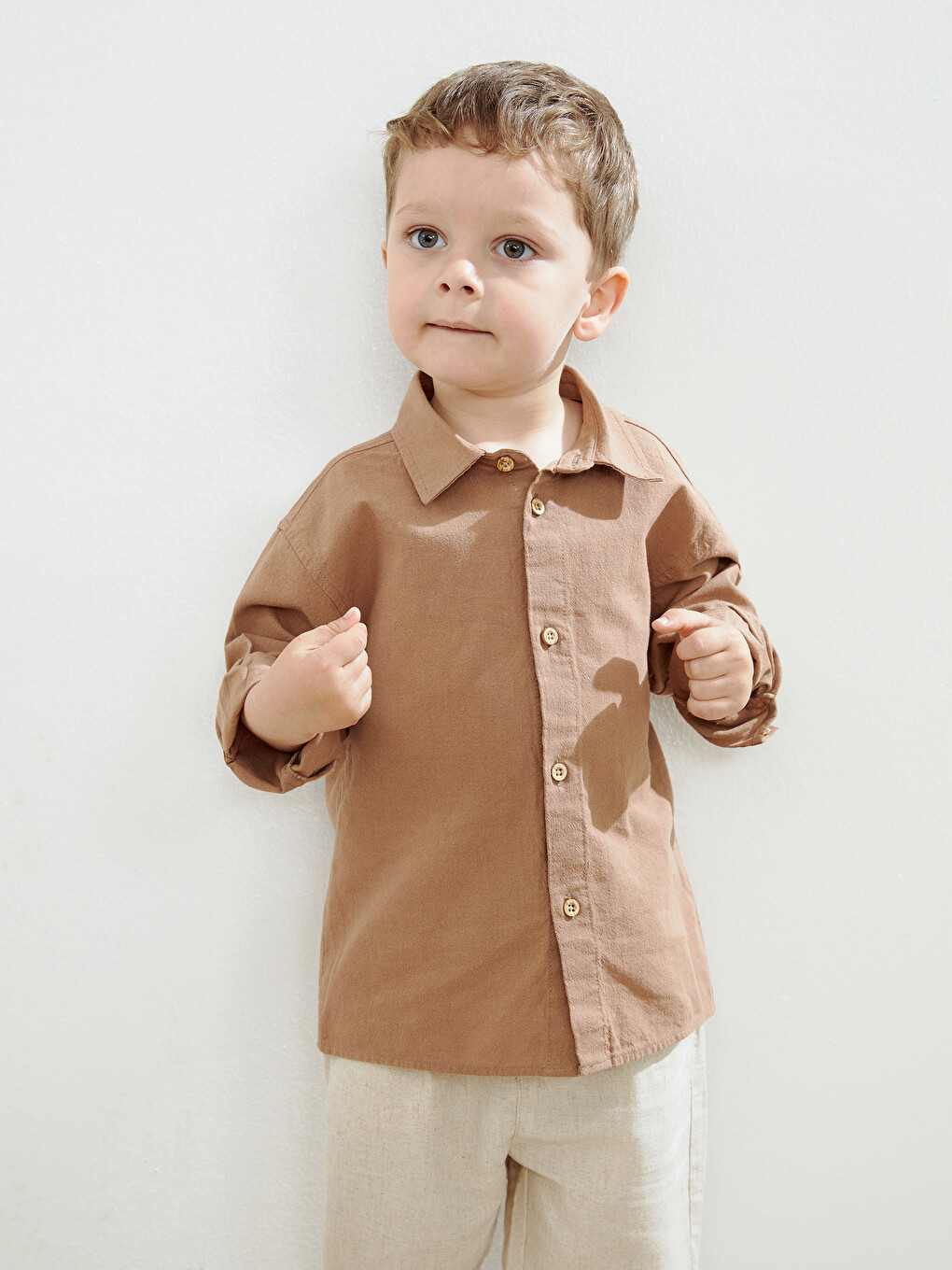 Long Sleeve Basic Boy Shirt