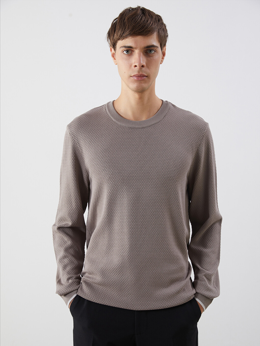 Crew Neck Men's Knitwear Sweater