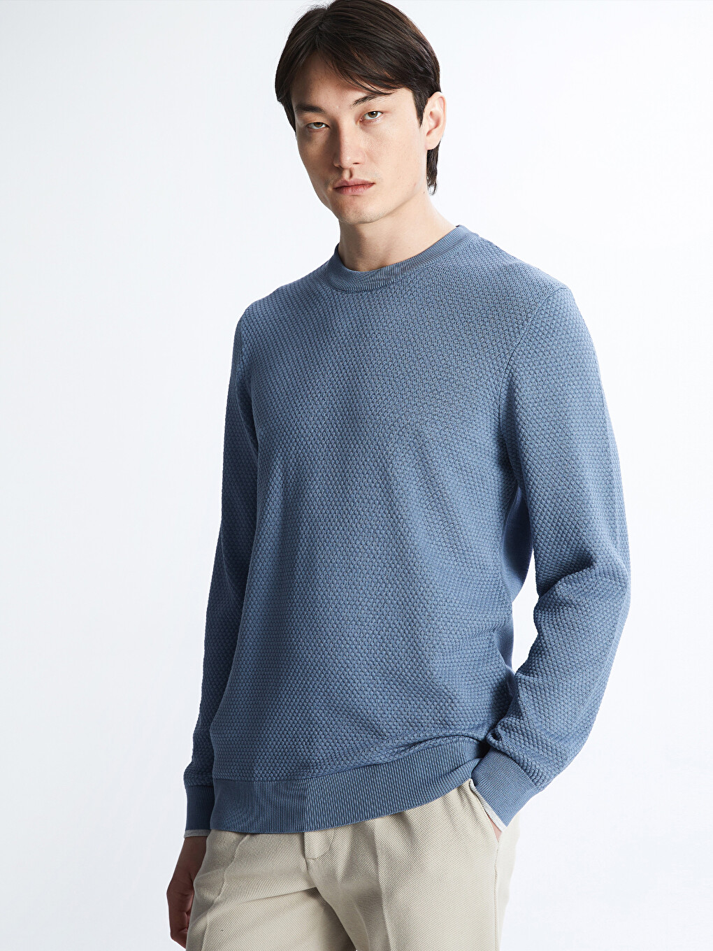 Crew Neck Men's Knitwear Sweater