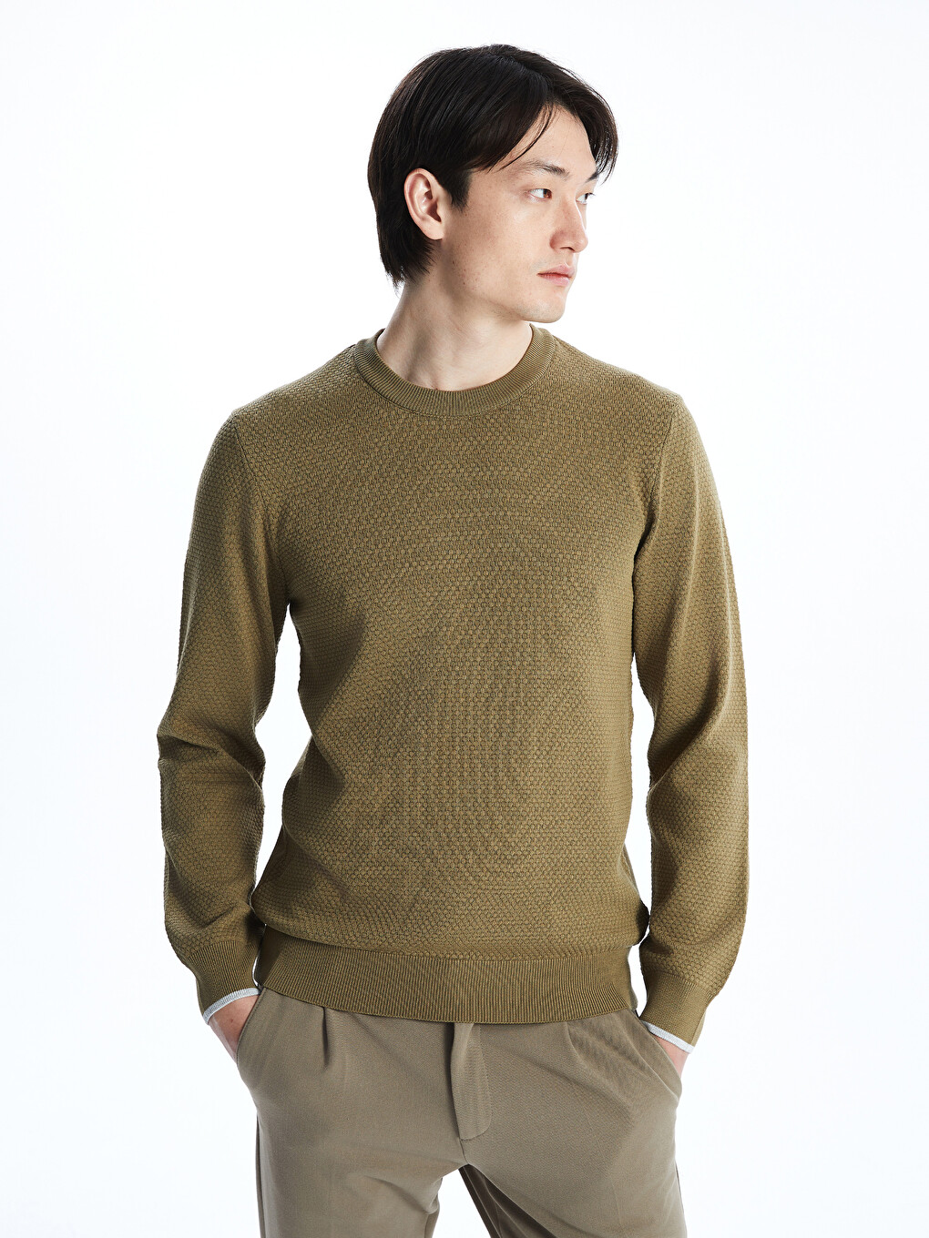 Crew Neck Men's Knitwear Sweater