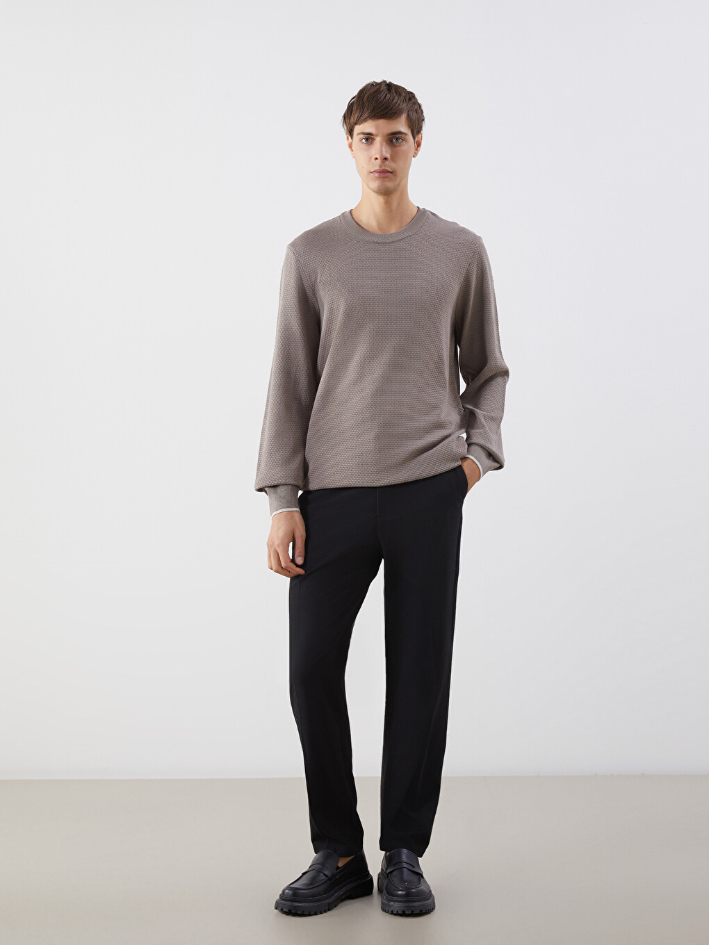 Crew Neck Men's Knitwear Sweater-1