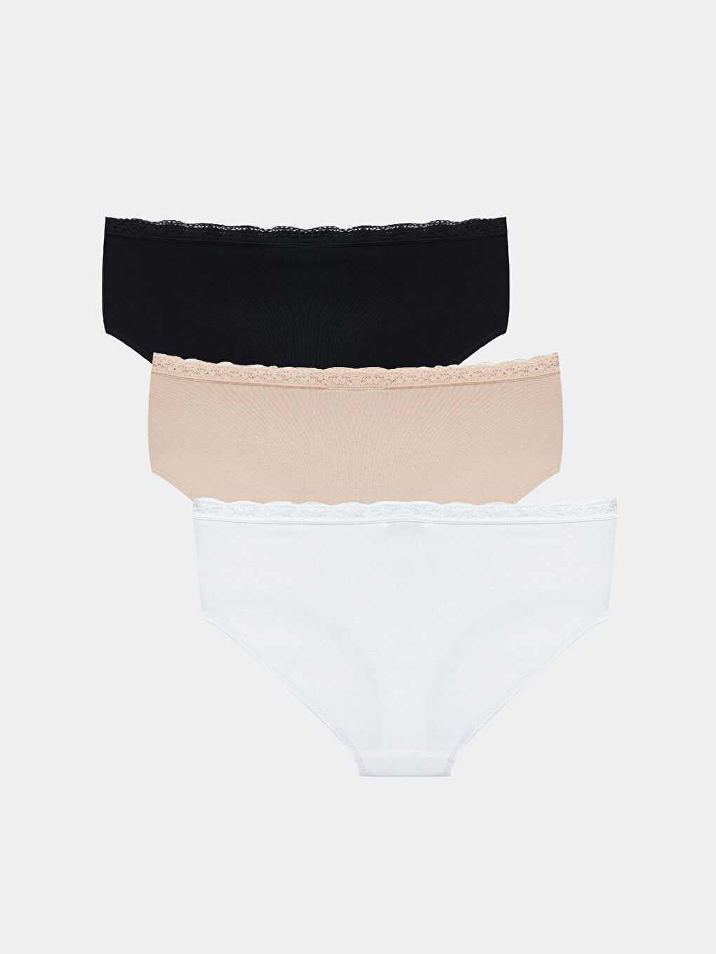 Lace Detailed Hipster Knickers 3-Pack -S45449Z8-D0P