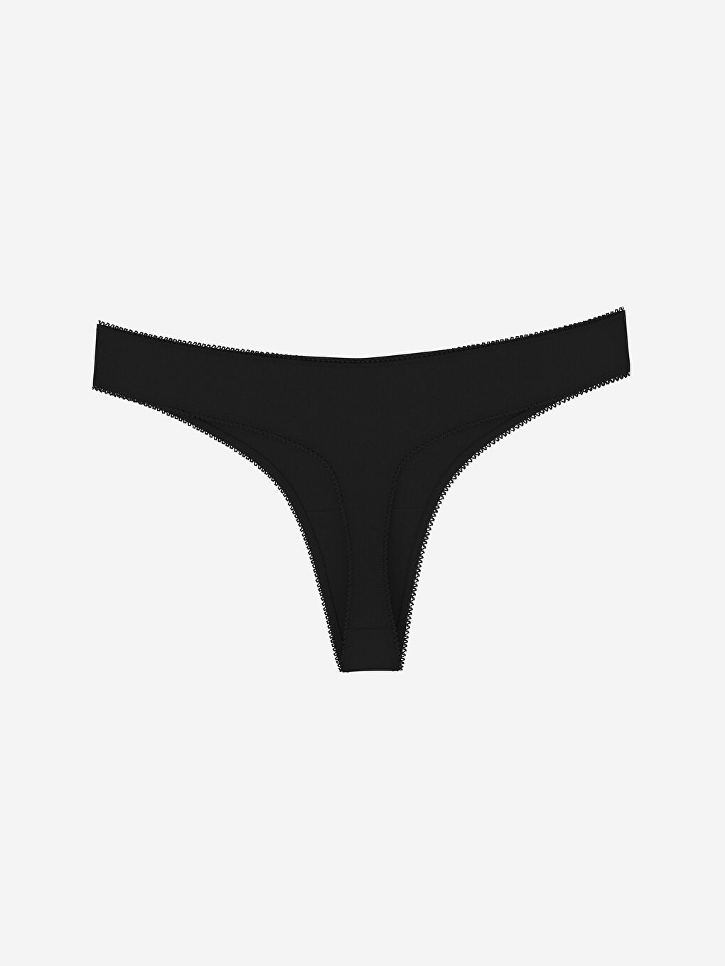 Siyah Düz Tanga Külot 3'lü Paket-4