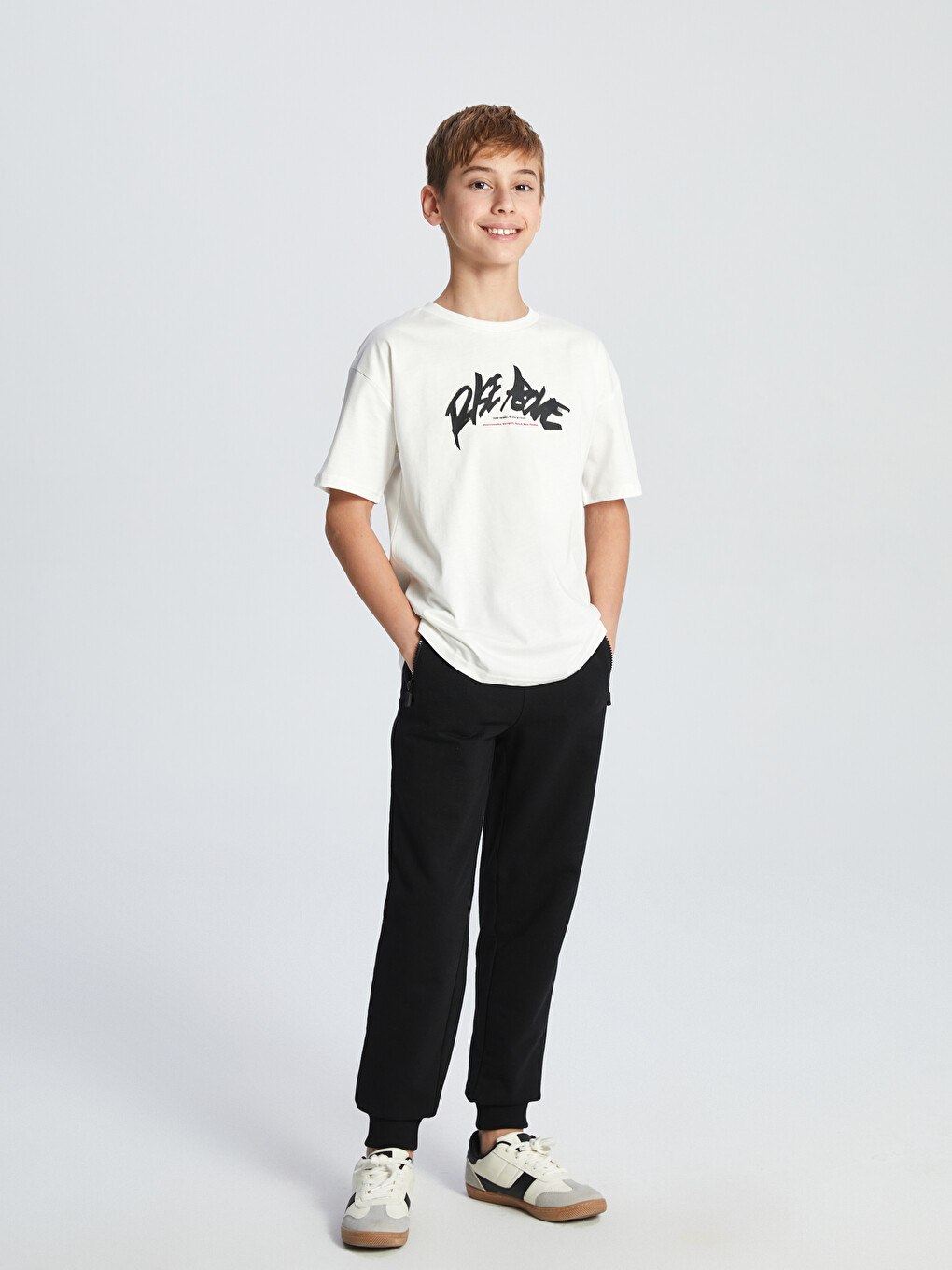 Pantalon De Survêtement Jogger Imprimé À Taille Élastiquée Pour Garçons-1