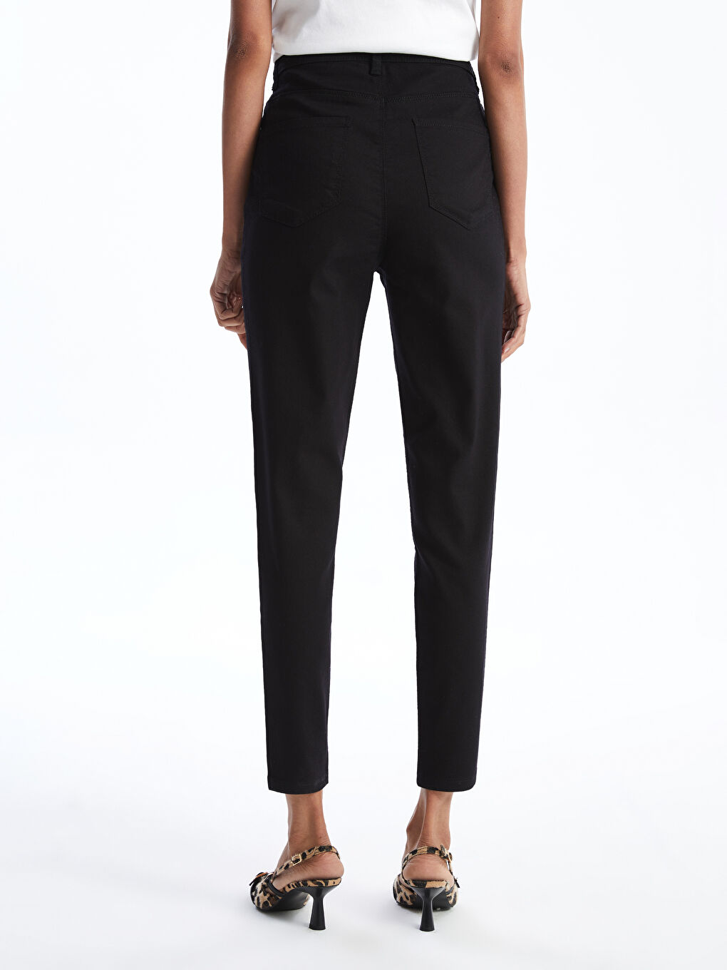 Siyah Slim Fit Kadın Jean Pantolon-4