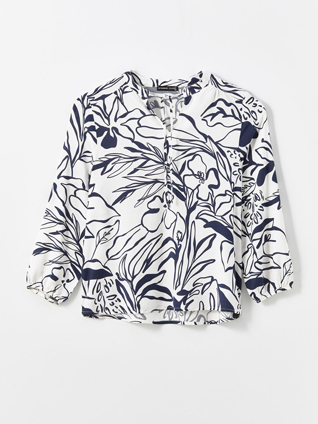 Tie Neck Floral Women's Blouse -S47015Z8-LQQ