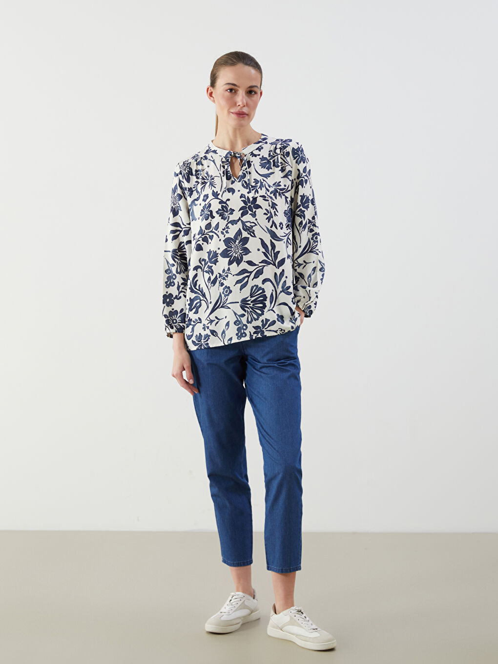 TAMNO PLAVA Bluza Žena -S47015Z8-LSJ
