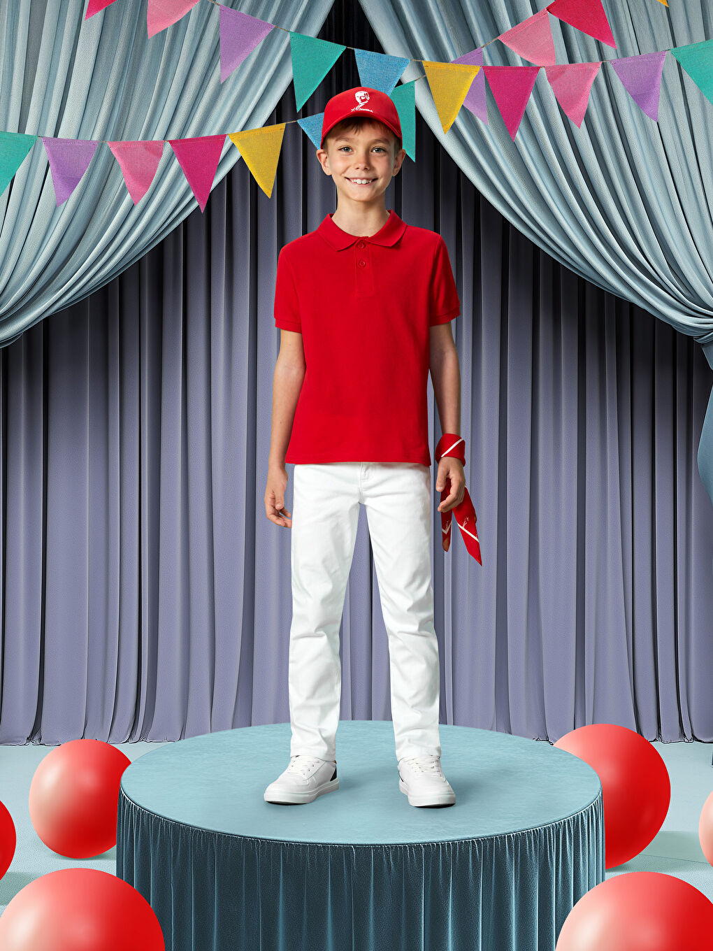 Polo Neck Boys' T-Shirt -S47168Z4-HPM