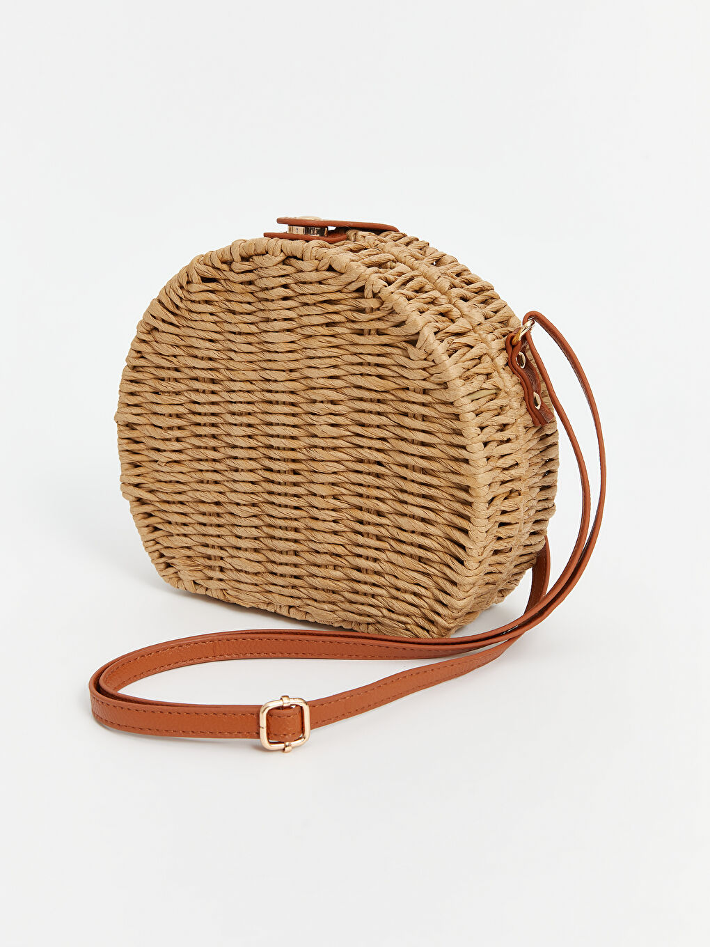 Adjustable Strap Women's Straw Shoulder Bag -S47872Z8-QPX