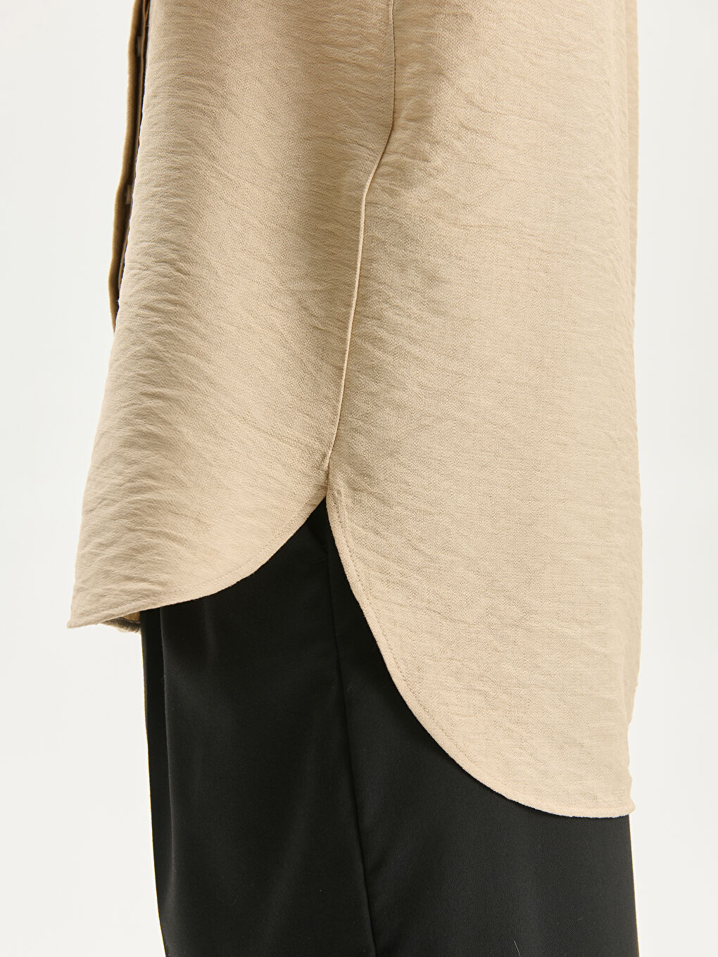 Plain Long Sleeve Women's Shirt-2