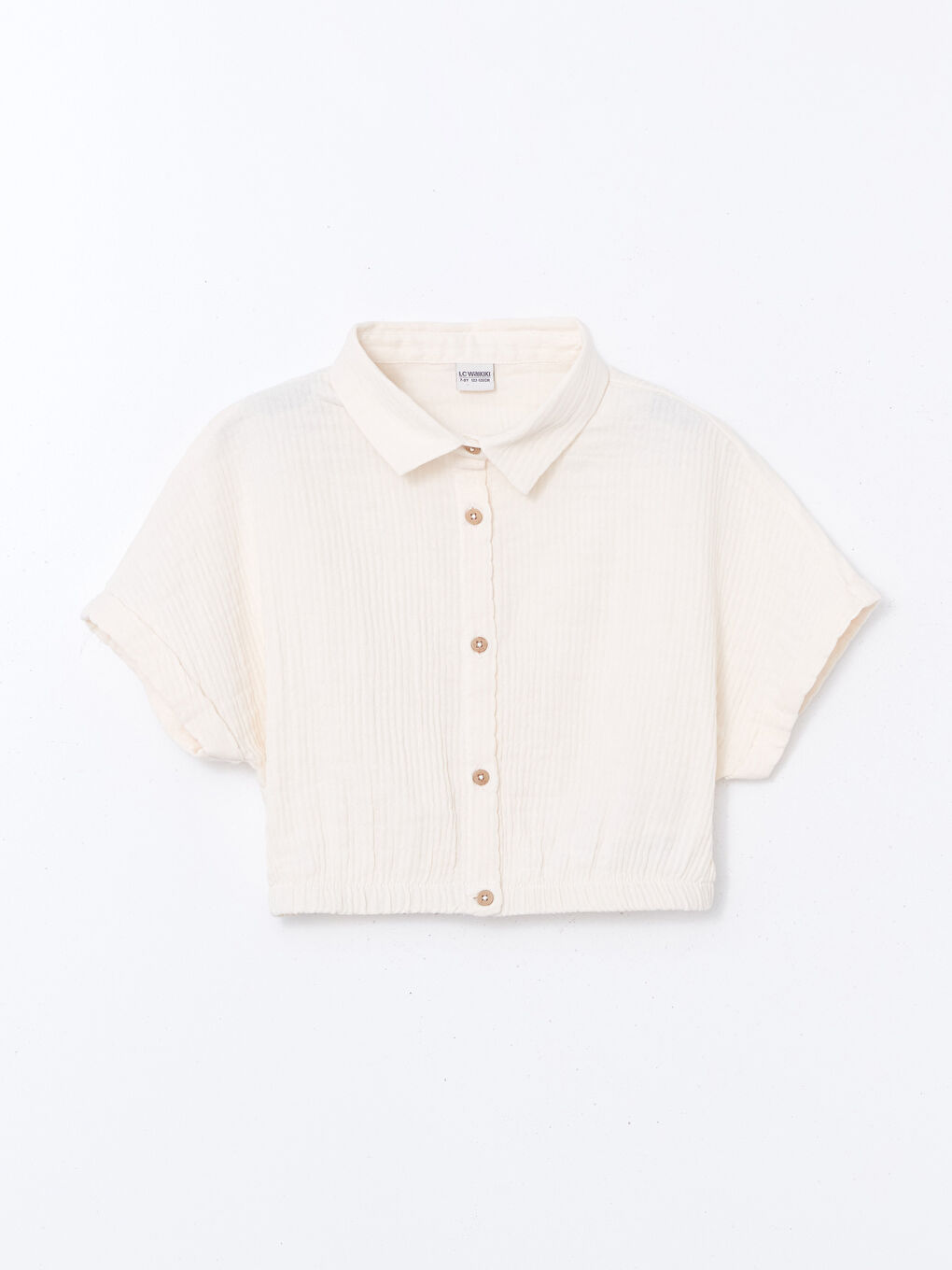 Short Sleeve Muslin Girls' Shirt