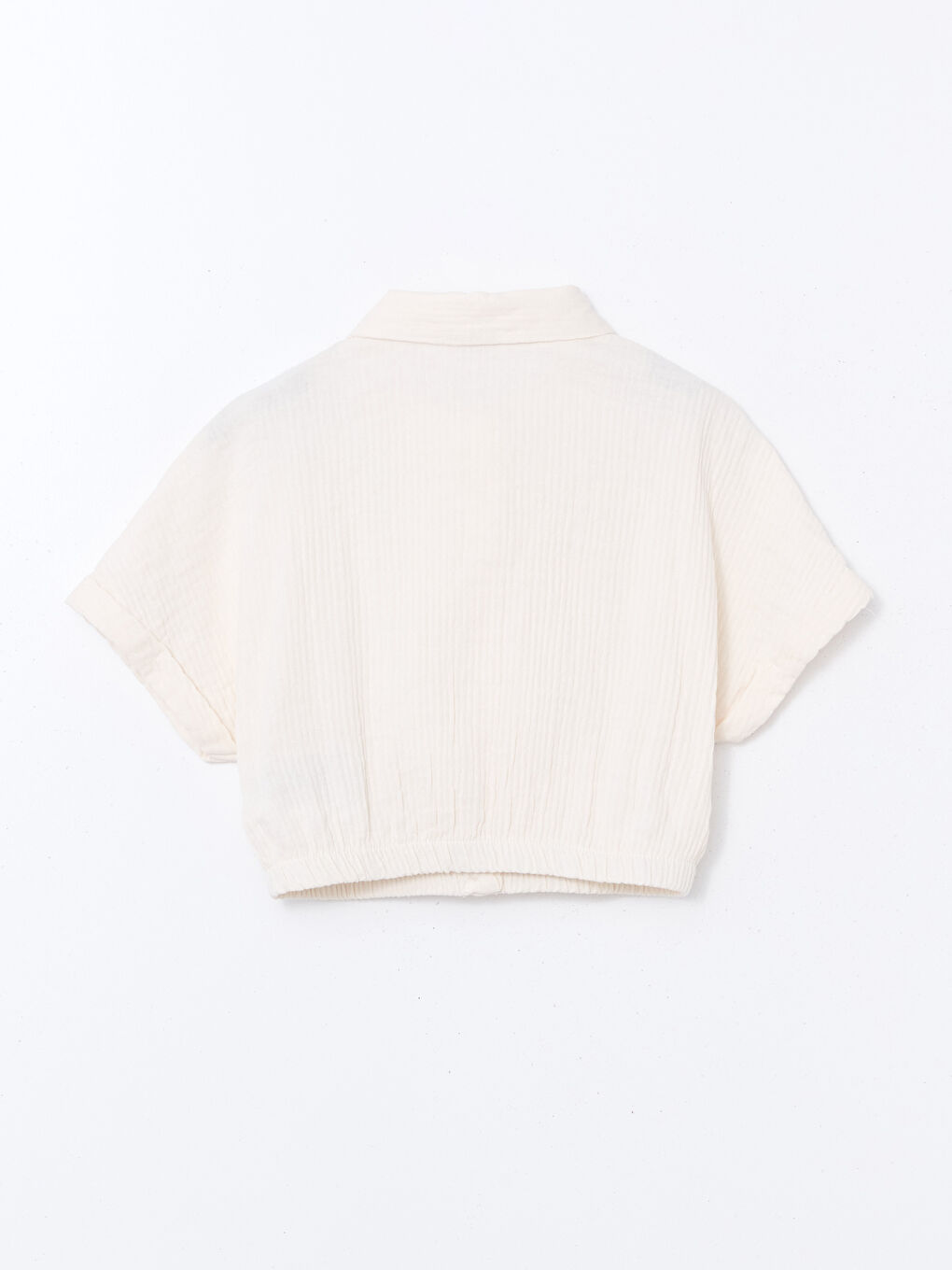 Short Sleeve Muslin Girls' Shirt-1