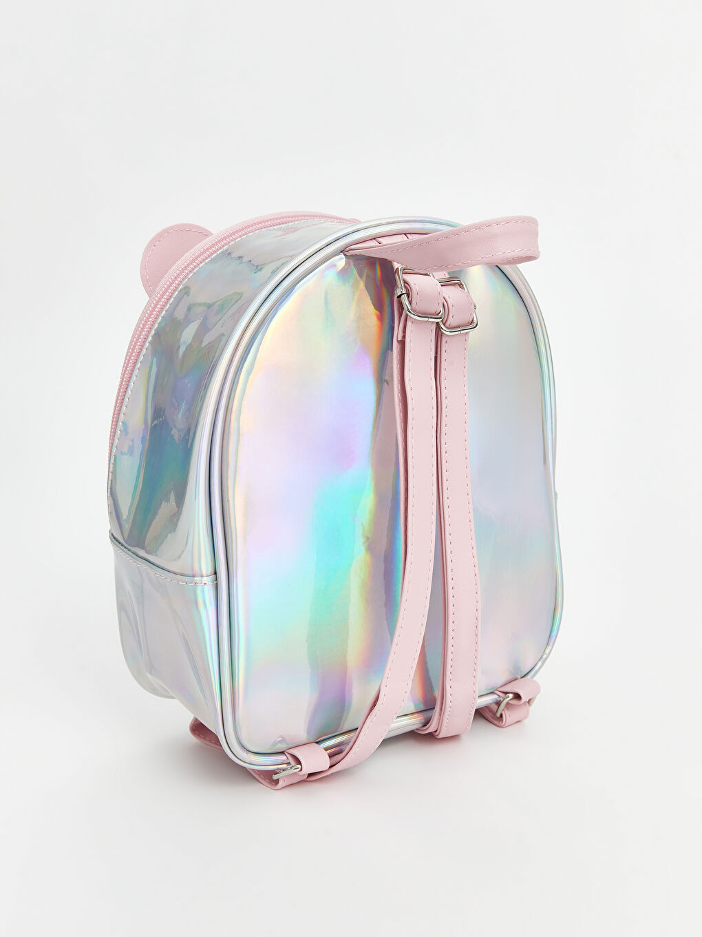 Pembe Kedi Baskılı Kız Çocuk Sırt Çantası-1