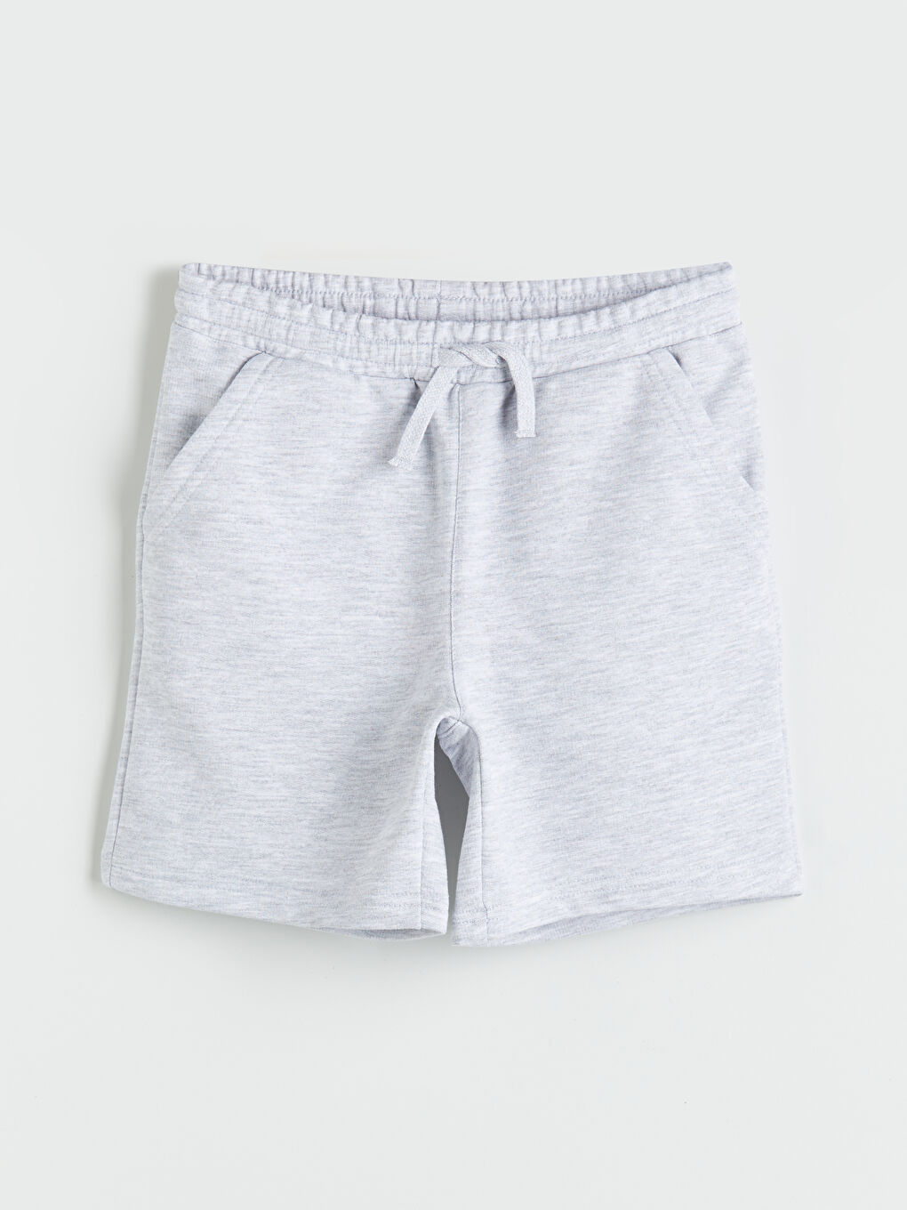 Gri Beli Lastikli Basic Erkek Çocuk Şort