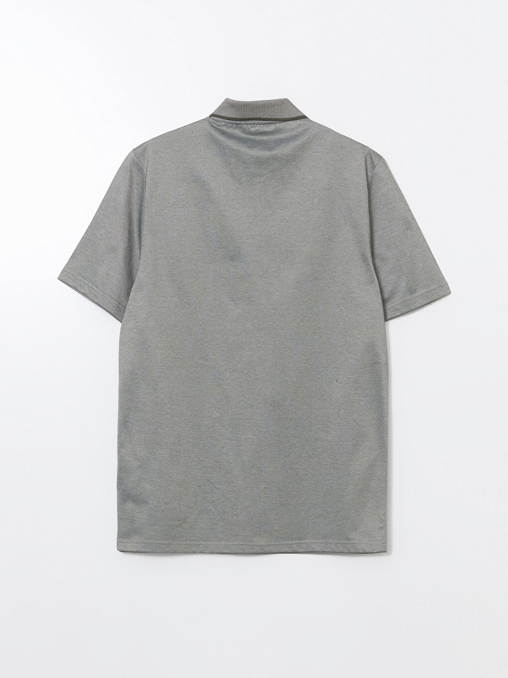 Yeşil Polo Yaka Kısa Kollu Erkek Tişört-5