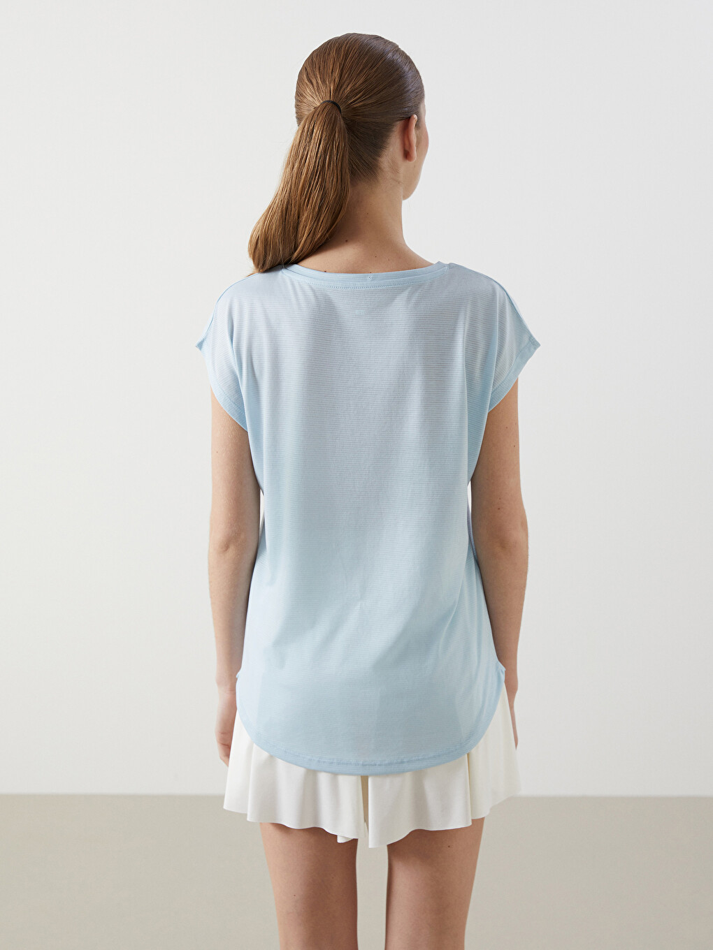 Crew Neck Printed Short Sleeve Women's T-shirt-3