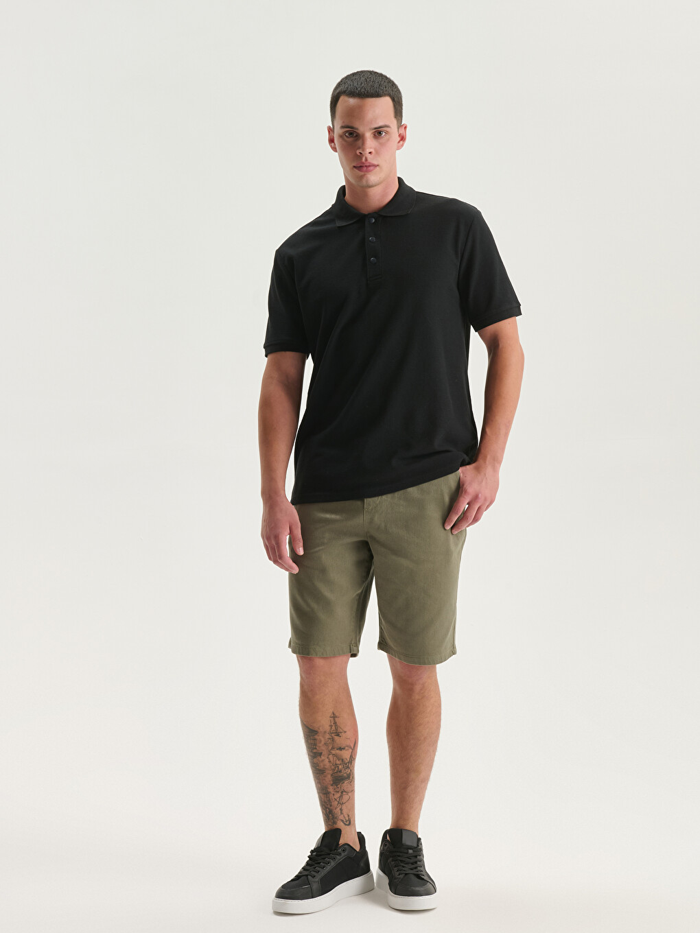 Standard Fit Linen Blend Men's Shorts