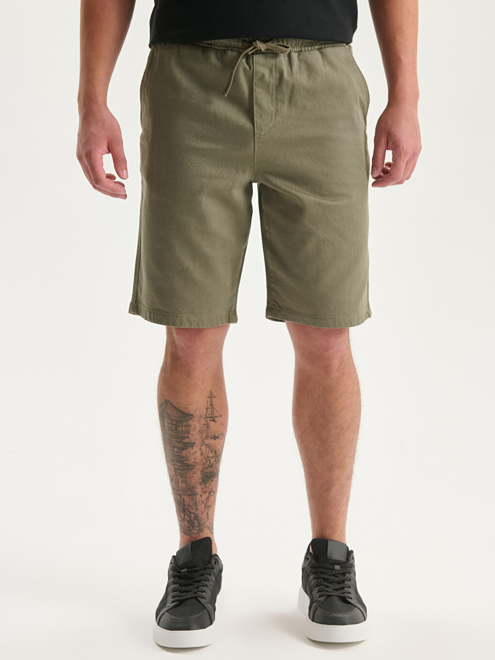 Standard Fit Linen Blend Men's Shorts-1