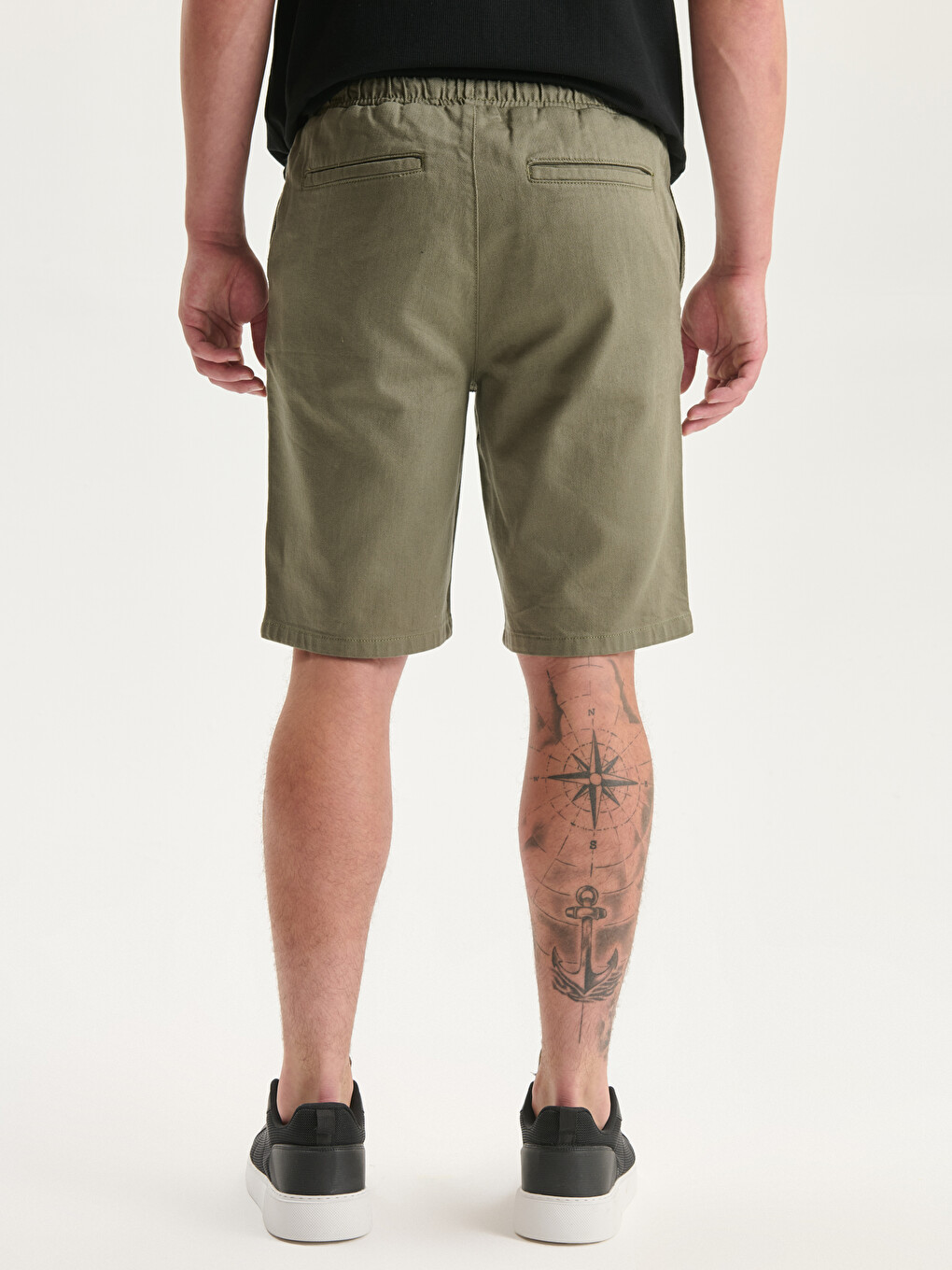 Standard Fit Linen Blend Men's Shorts-3