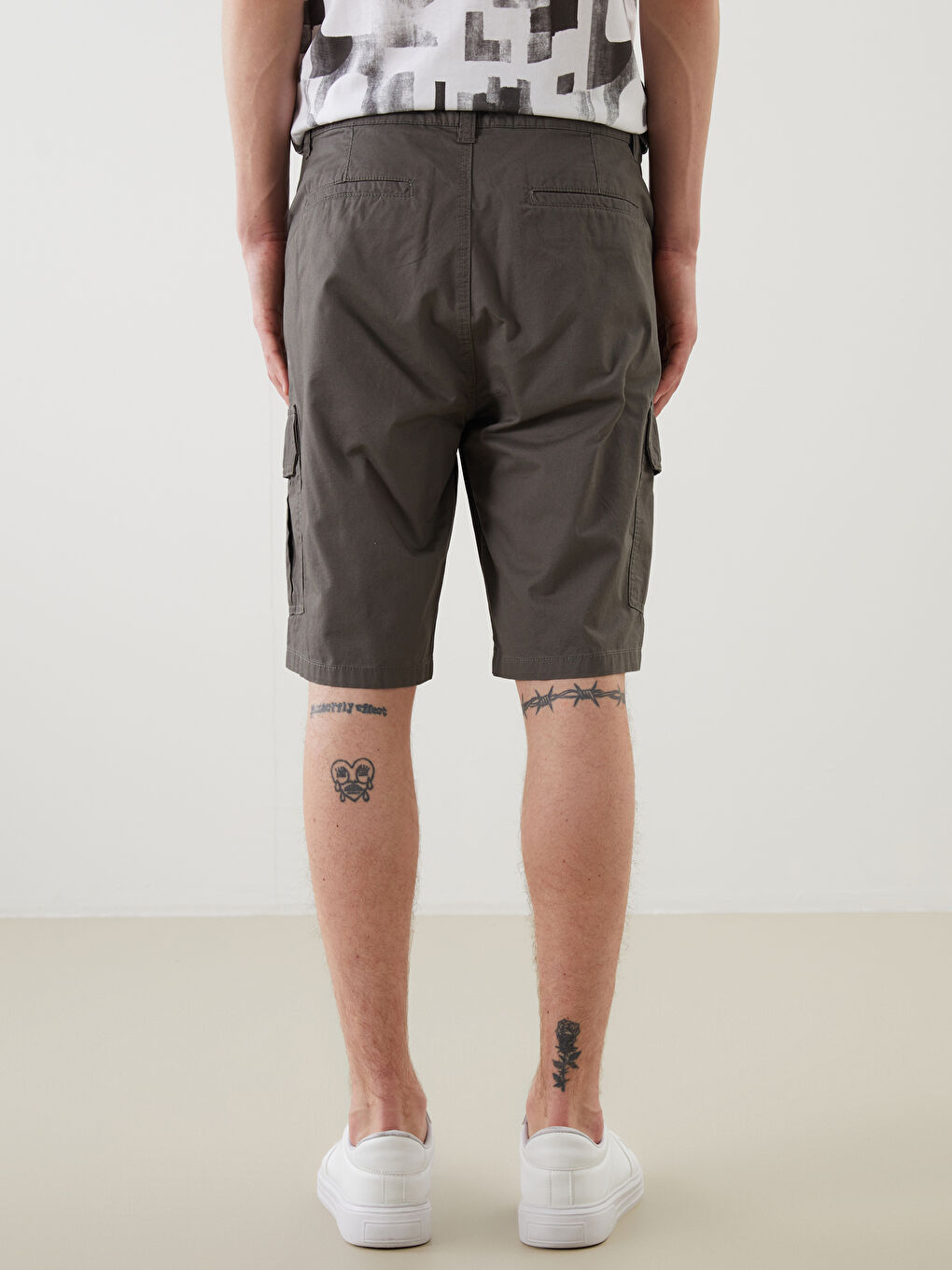 XSIDE Standard Fit Twill Men's Cargo Shorts -S4AJ60Z8-SEM