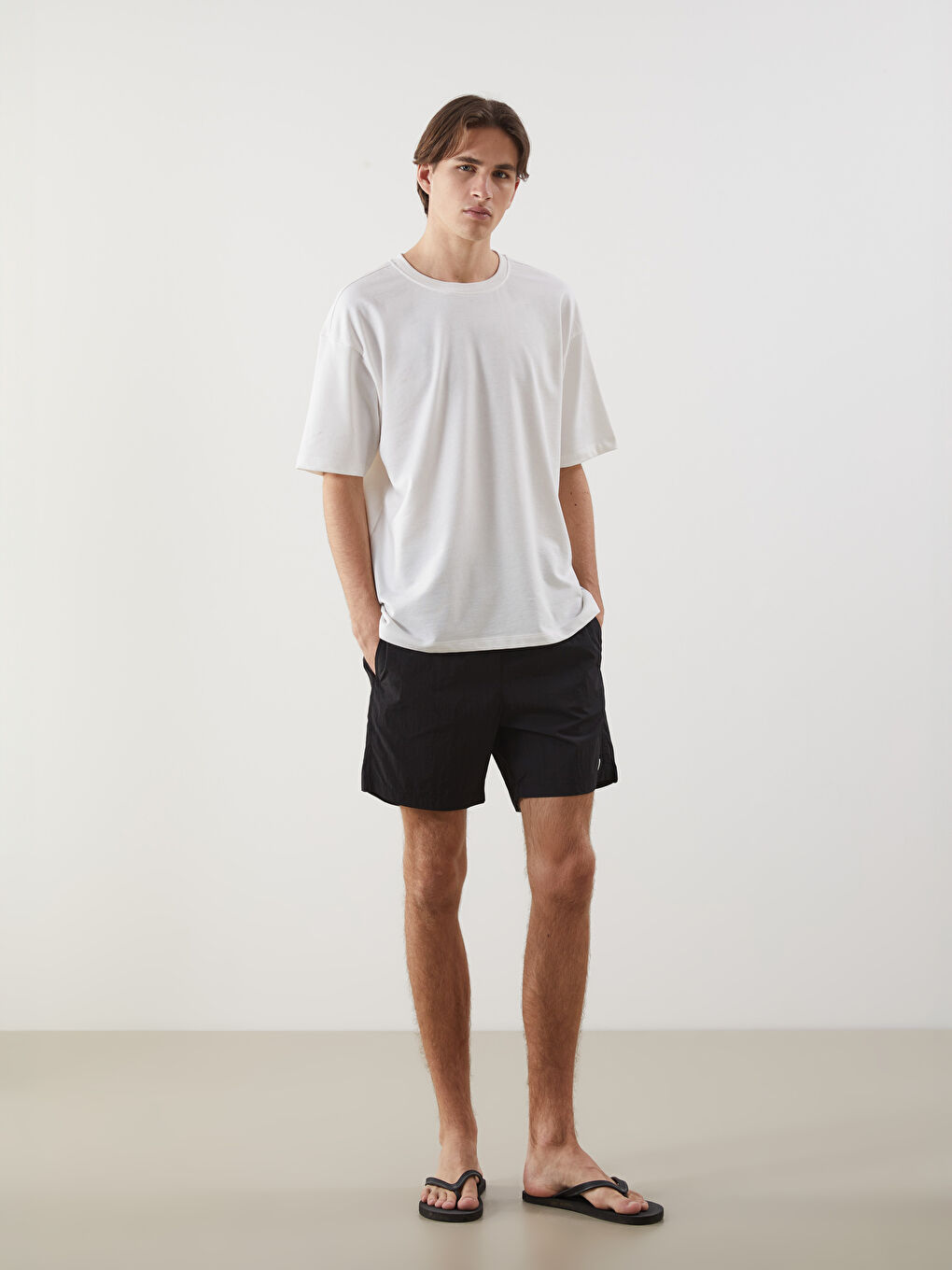 Short Length Basic Men's Swimming Shorts -S4BL84Z8-CVL