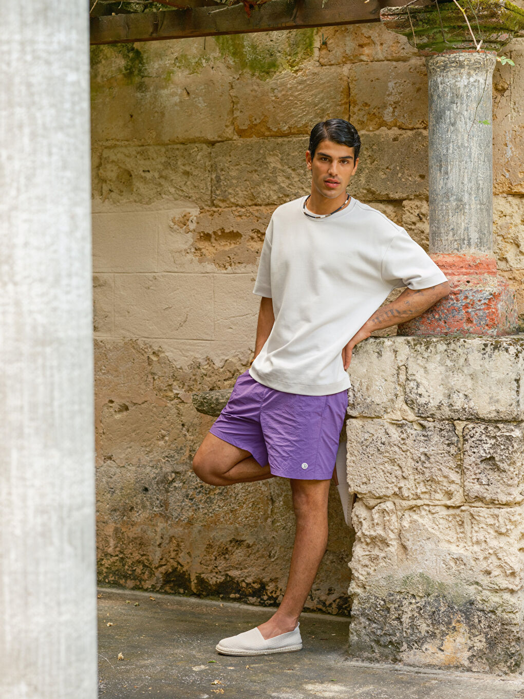 Short de Bain Basique Court Pour Hommes-1