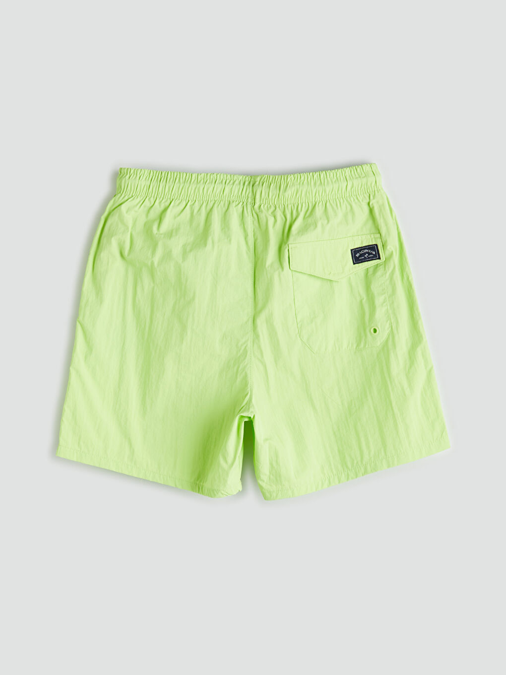 Yeşil Kısa Boy Basic Erkek Deniz Şortu-5