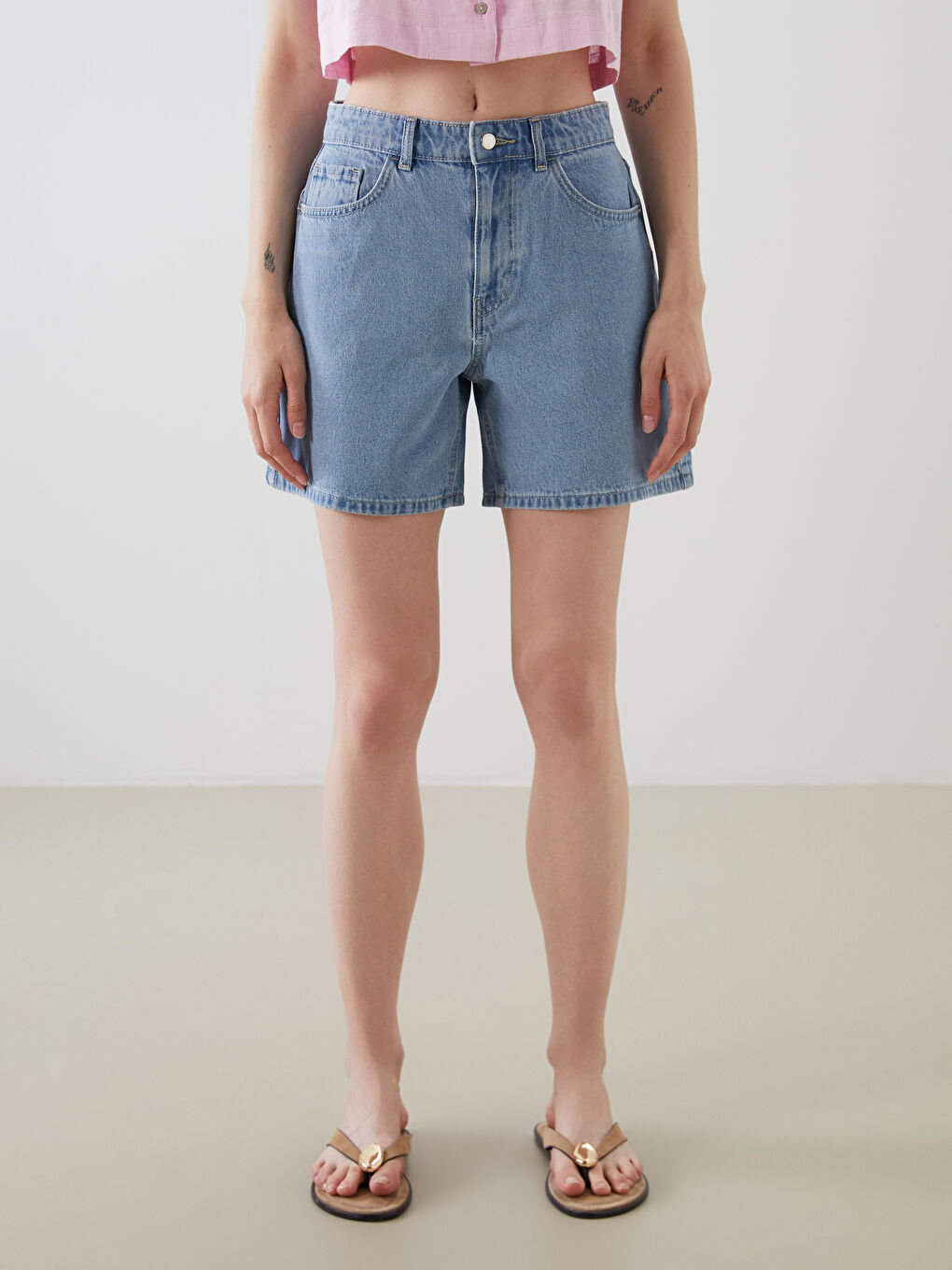 Ženski teksas šorts bermuda fit -S4BM72Z8-311