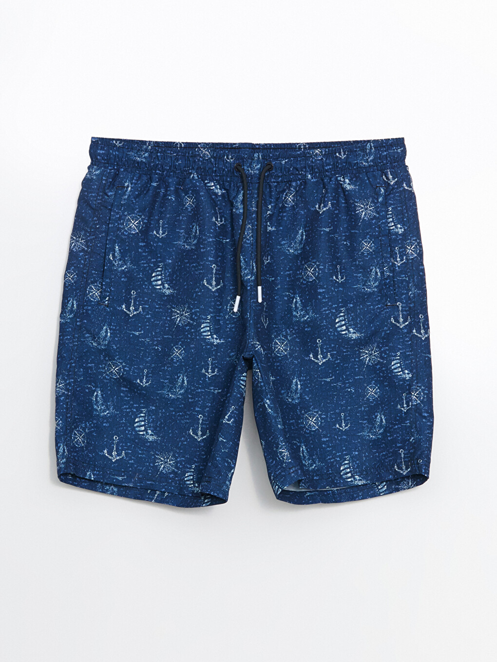 Short Patterned Men's Swimming Shorts-4