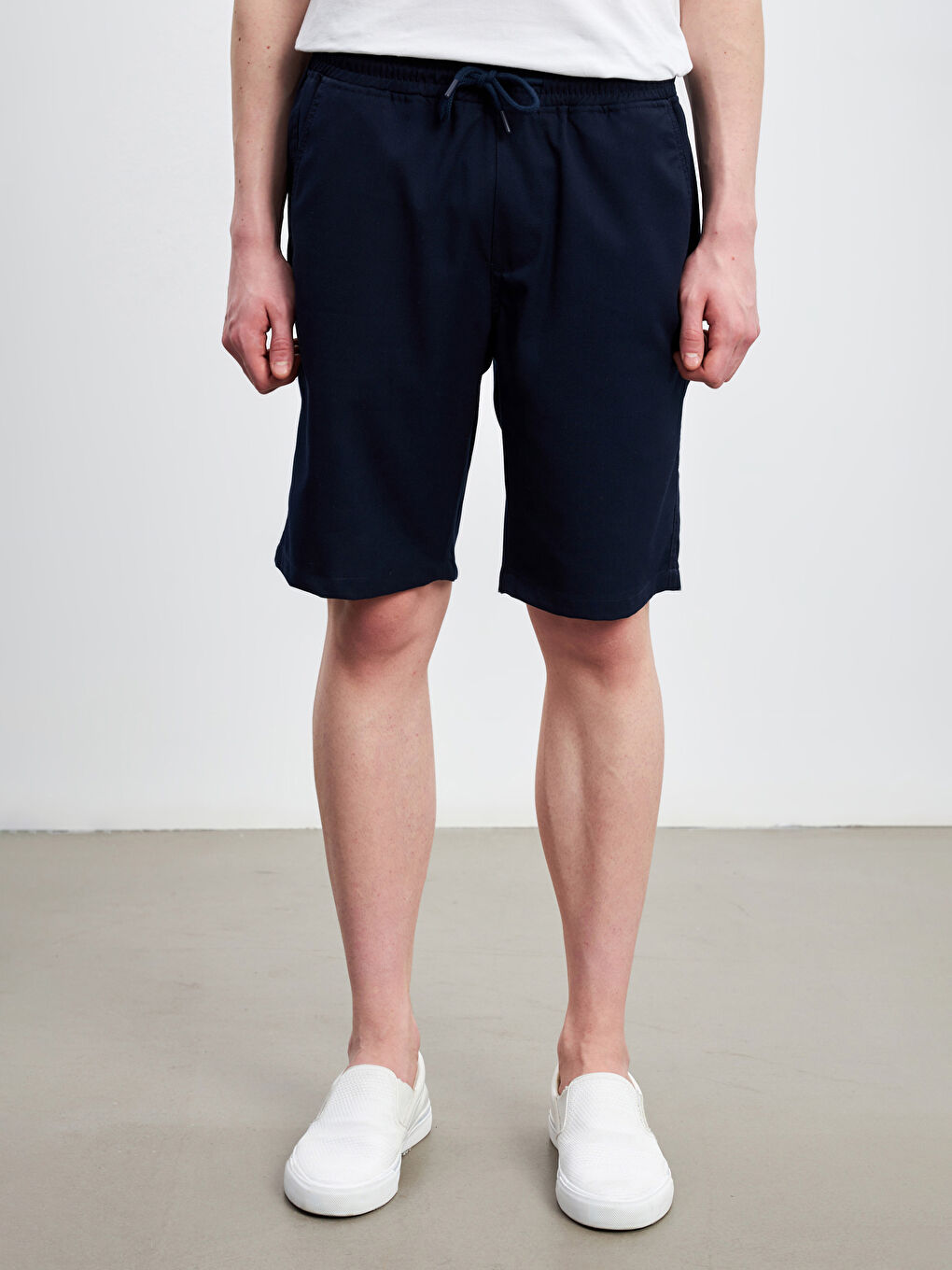 Slim Fit Elasticated Waist Men's Shorts -S4DL72Z8-J2Y