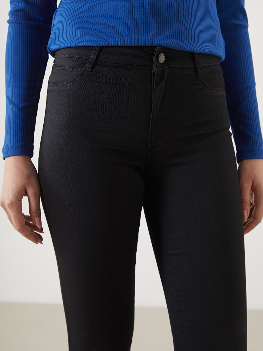 Siyah Jüpiter Süper Skinny Fit Kadın Jean Pantolon-2