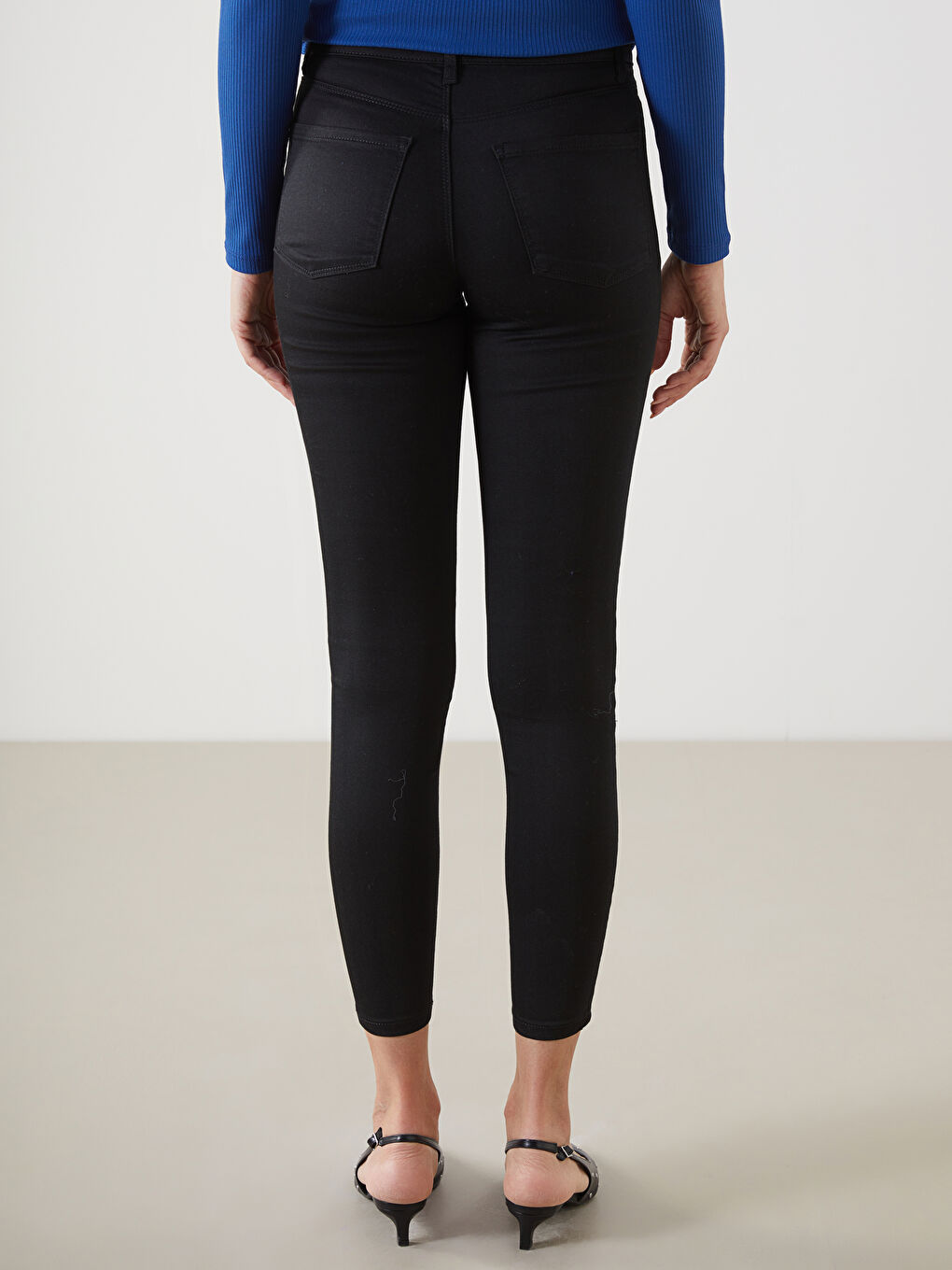 Siyah Jüpiter Süper Skinny Fit Kadın Jean Pantolon-3