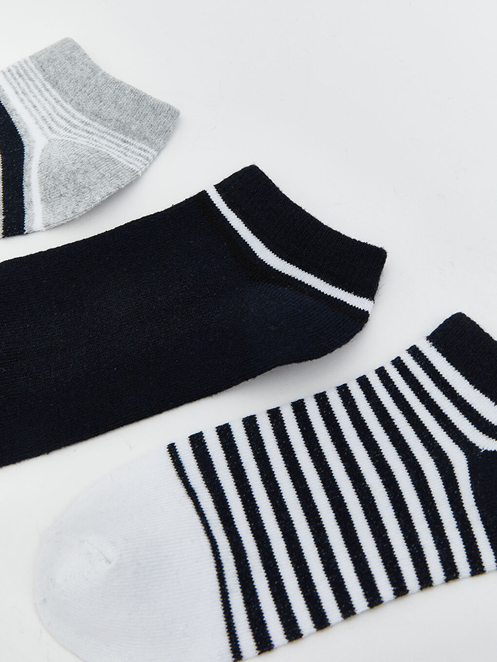 Karışık Çizgili Erkek Çocuk Patik Çorap 5'li-1