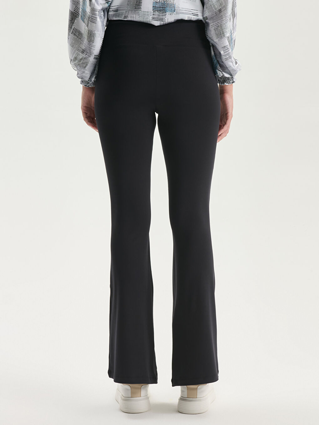 Elastic Waist Spanish Leg Women's Leggings Trousers-3