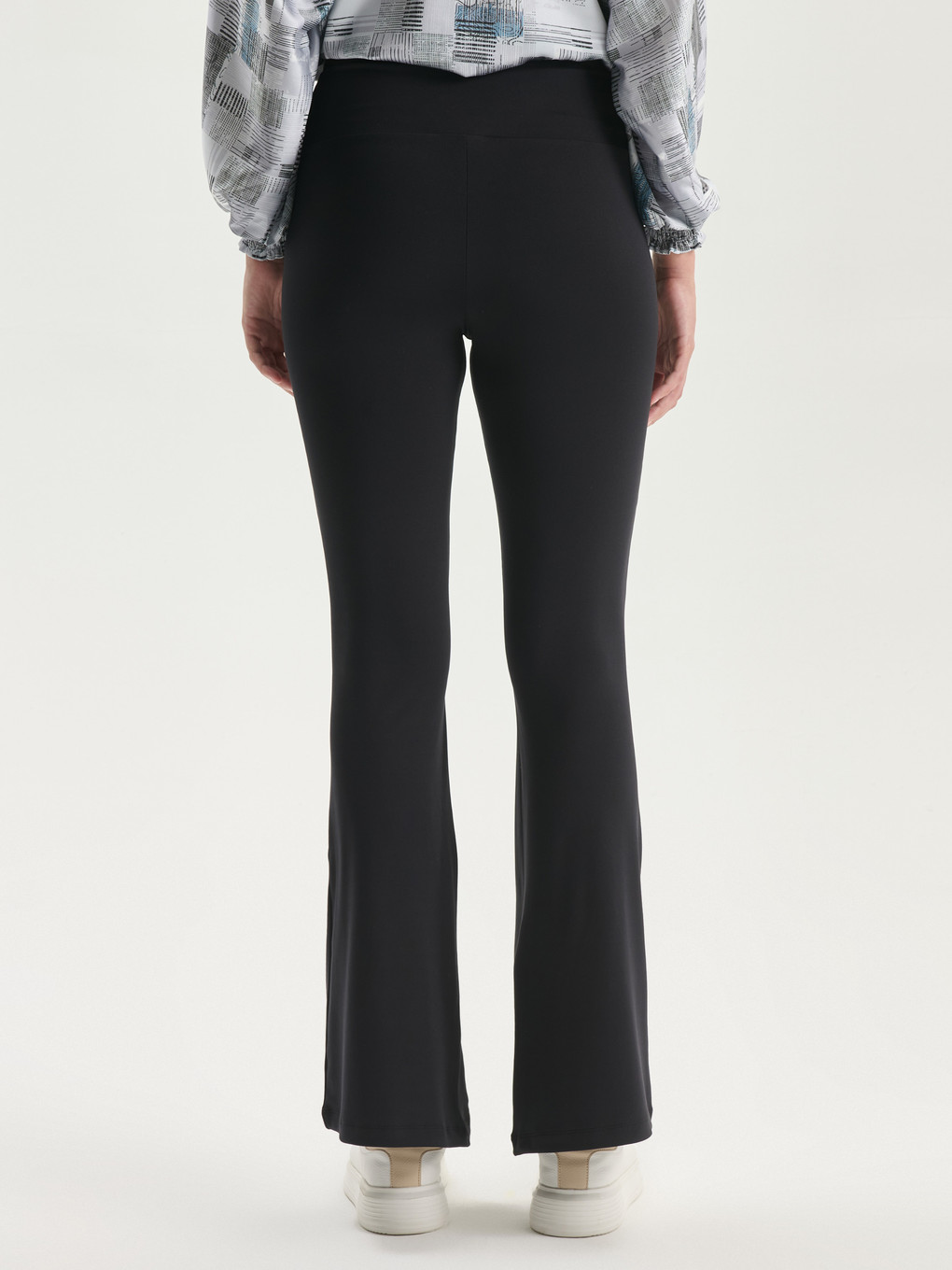 Elastic Waist Flare Women's Leggings Pants-3